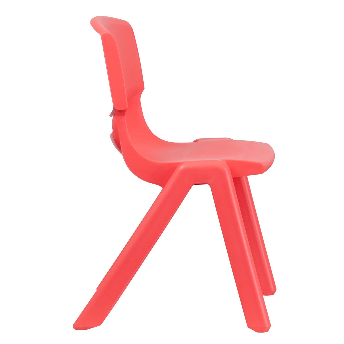 Whitney 4 Pack Red Plastic Stackable School Chair with 15.5'' Seat Height Red