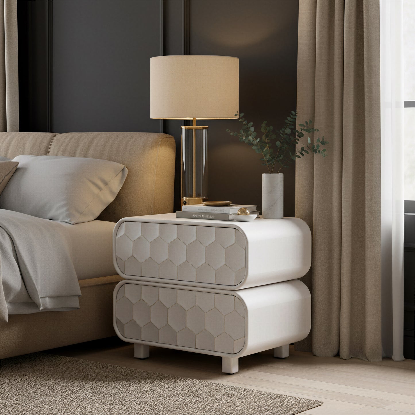 Miro Nightstand Whitewashed - 10