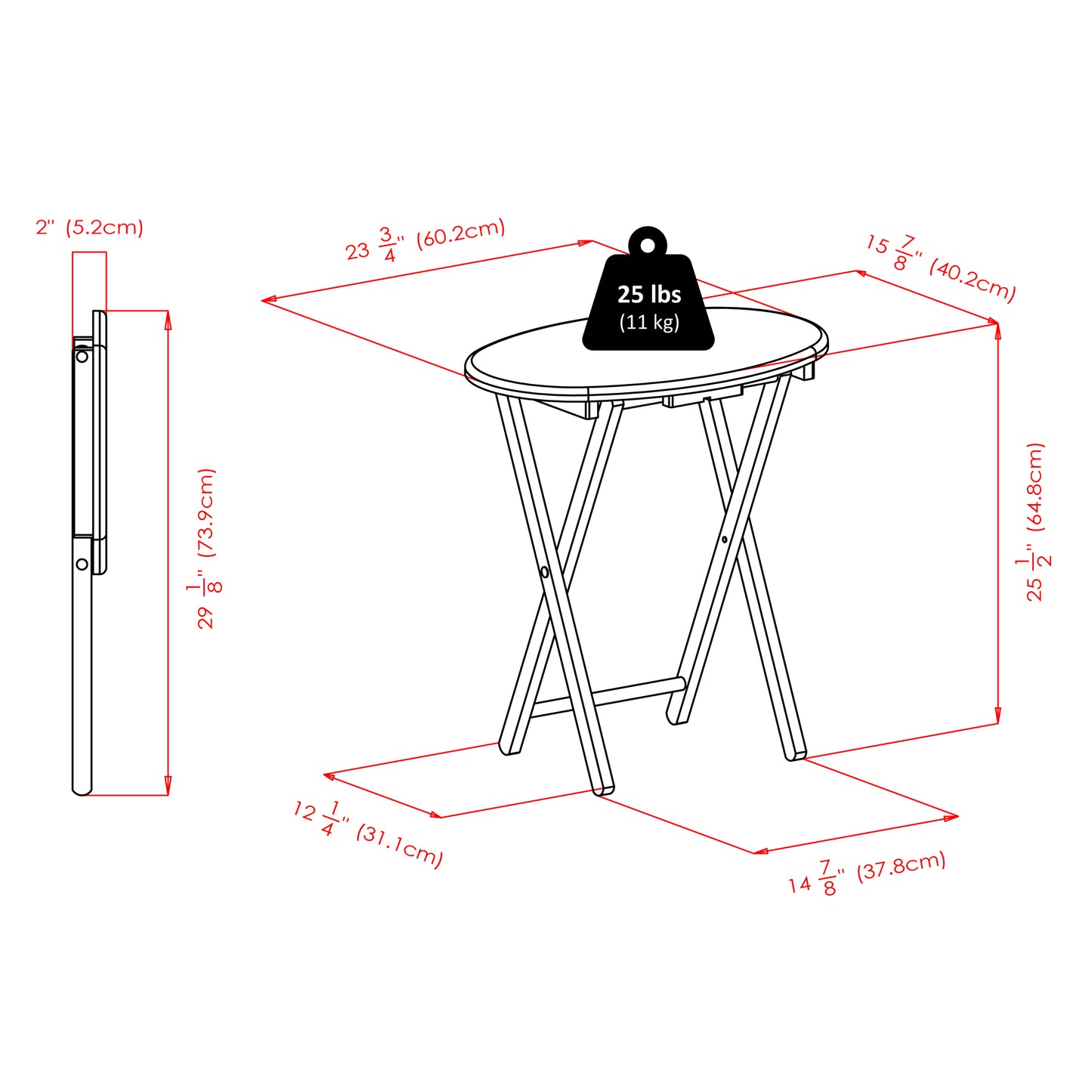 Nathan 5-Pc Snack Table Set, Cappuccino