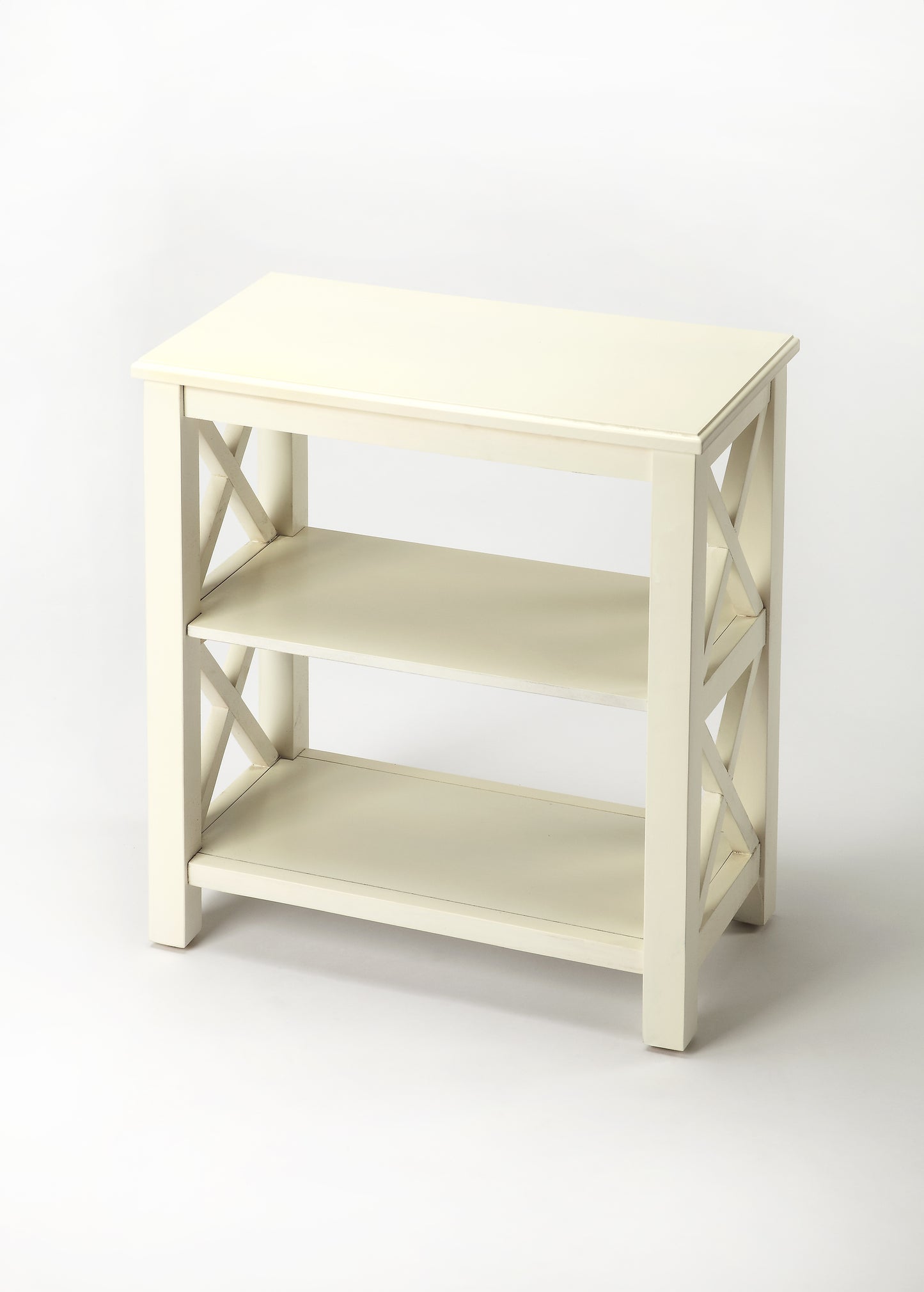 Butler Specialty Company Vance 22 in. W x 25 in. H Rectangular Wood 2 Shelf Accemt Bookcase, White