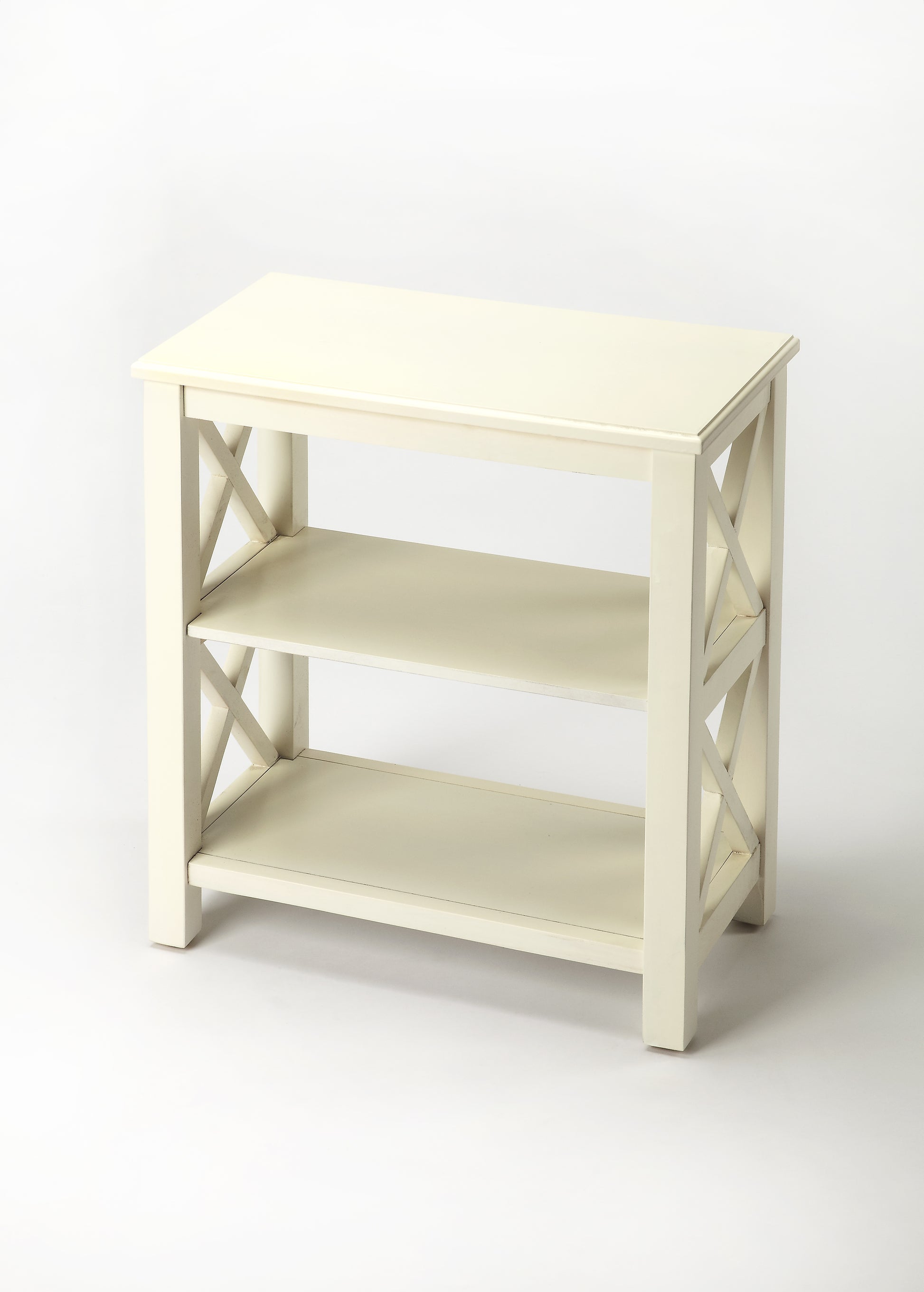 Butler Specialty Company Vance 22 in. W x 25 in. H Rectangular Wood 2 Shelf Accemt Bookcase, White