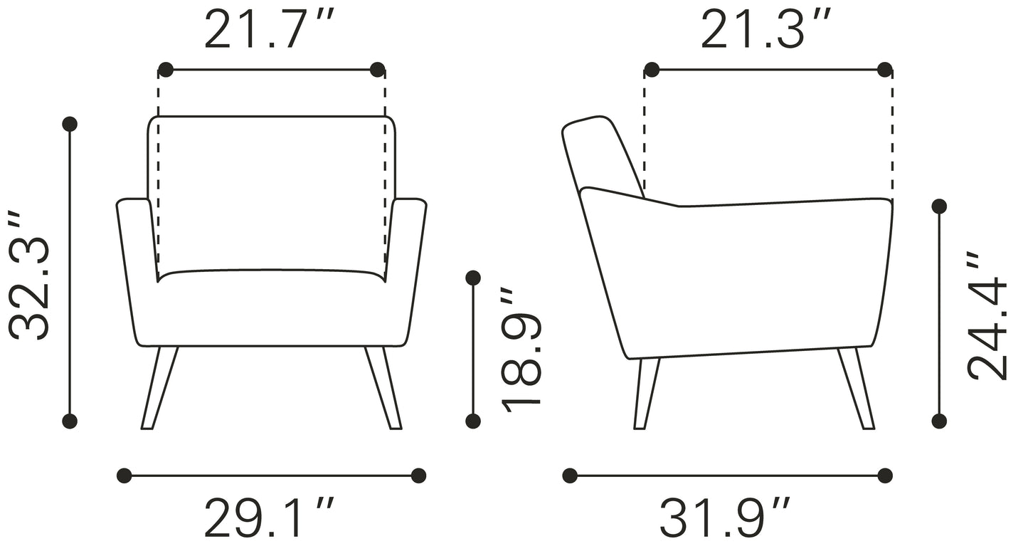 Bastille Accent Chair Yellow