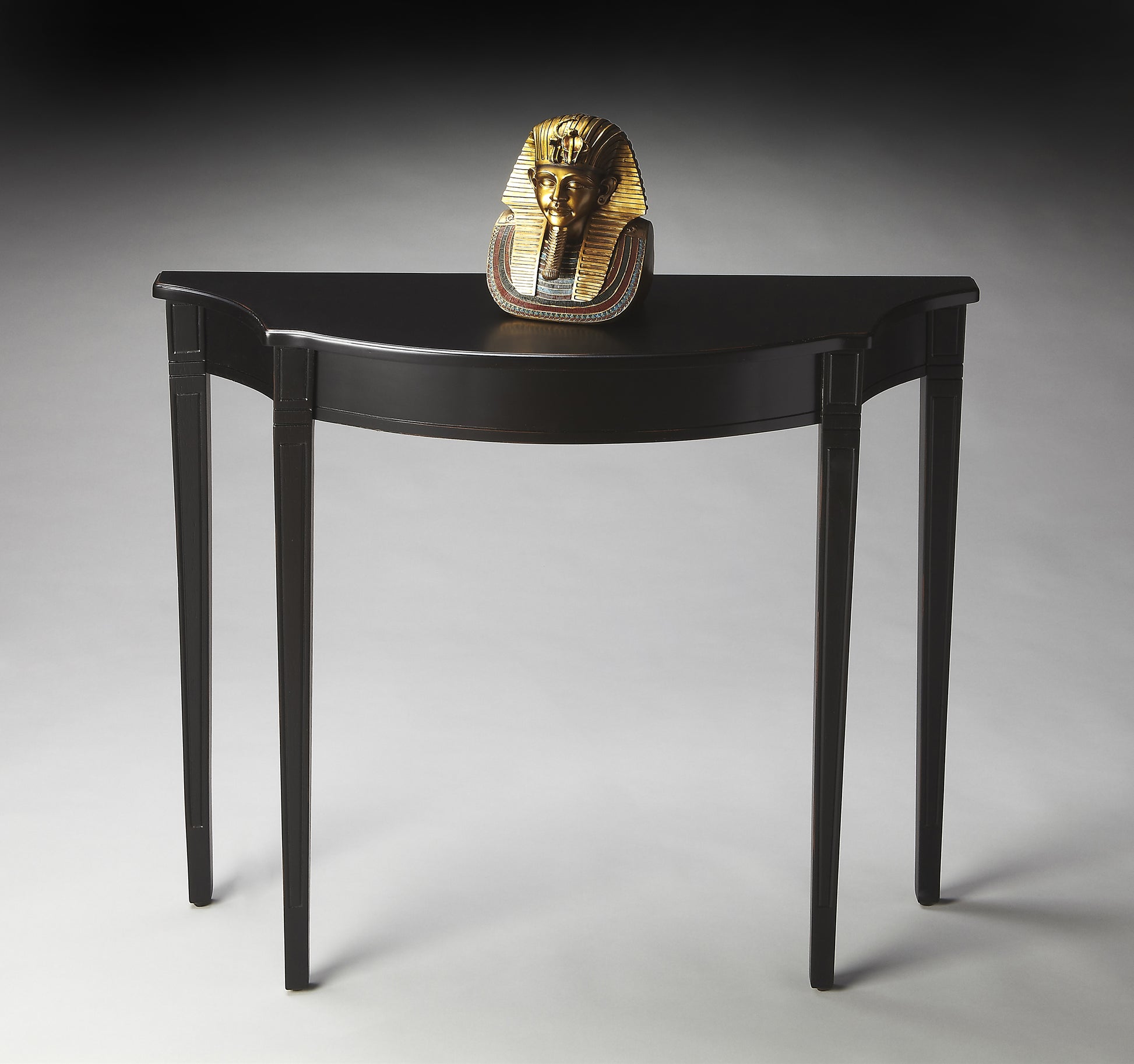 Butler Specialty Company Chester 36 in. W Demilune Wood Console Table, Black