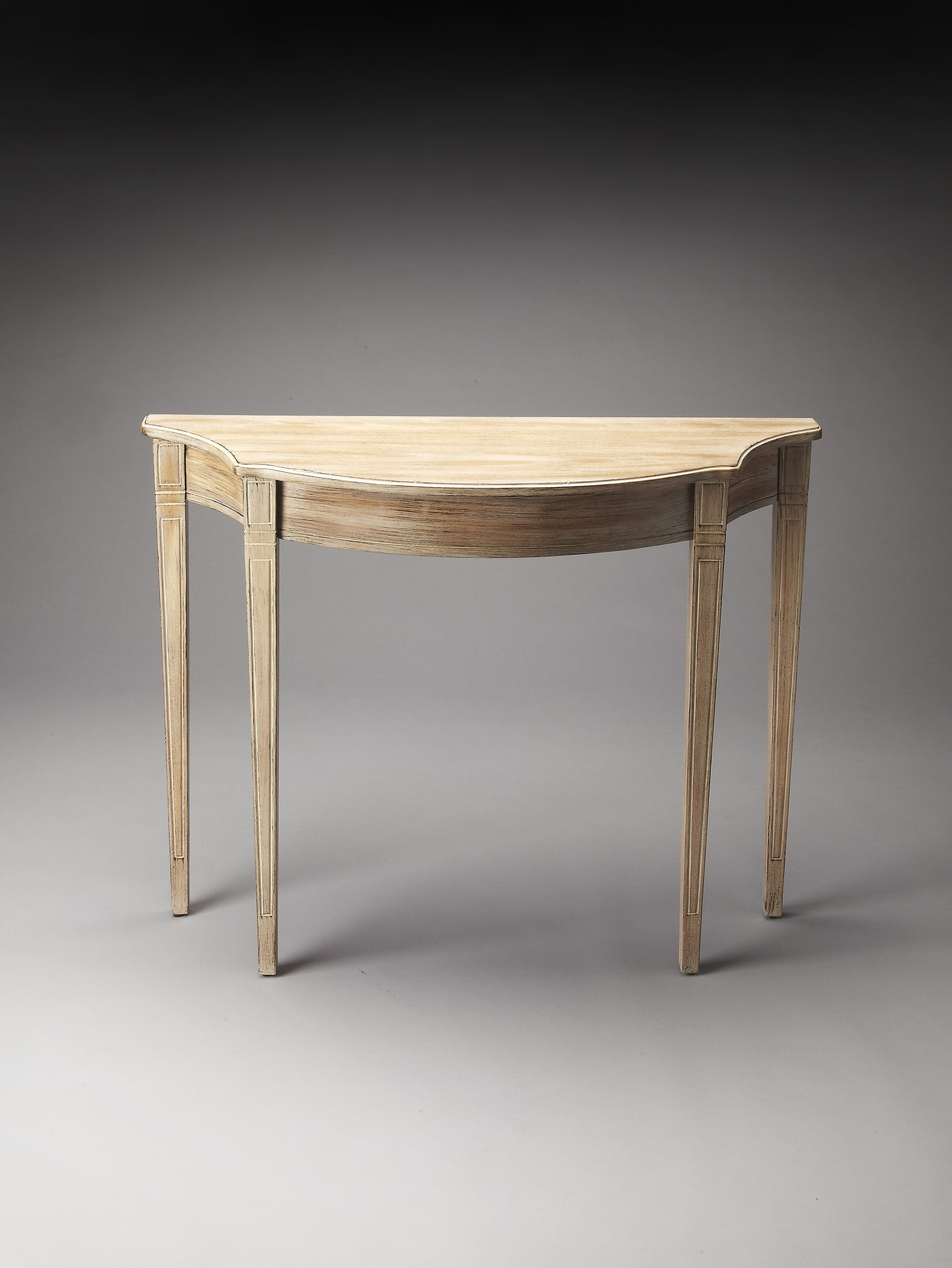 Butler Specialty Company Chester 36 in. W Demilune Wood Console Table, Gray