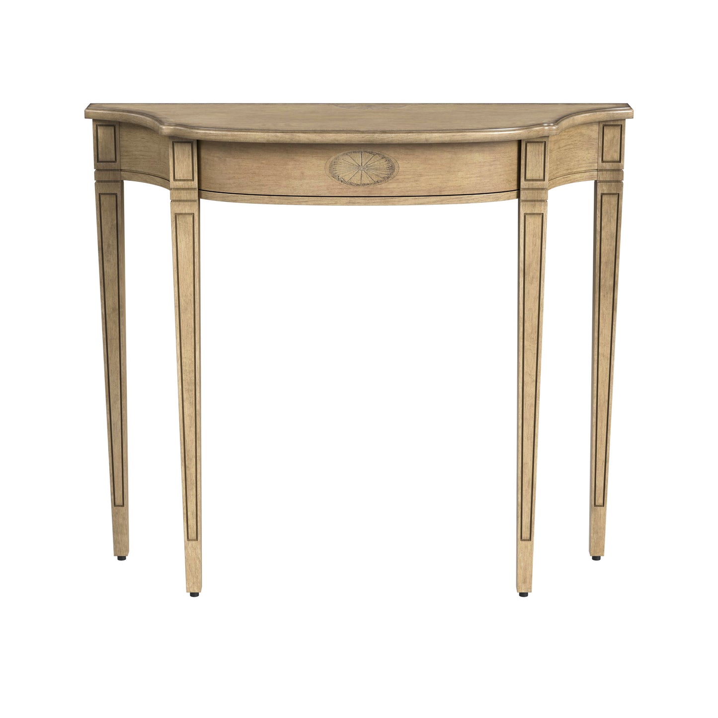 Butler Specialty Company Chester 36 in. W Demilune Wood Console Table, Beige