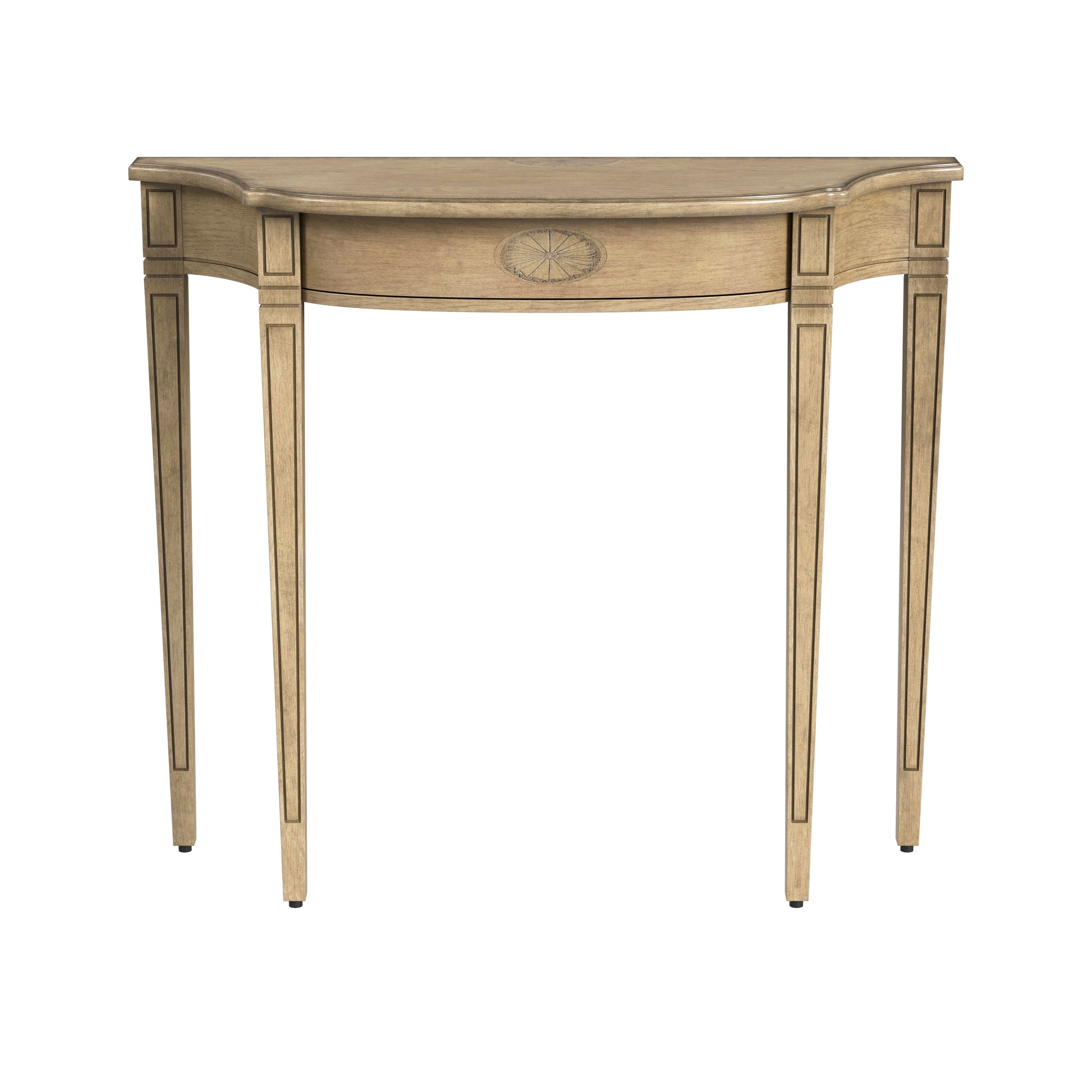 Butler Specialty Company Chester 36 in. W Demilune Wood Console Table, Beige