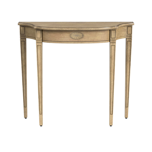 Butler Specialty Company Chester 36 in. W Demilune Wood Console Table, Beige