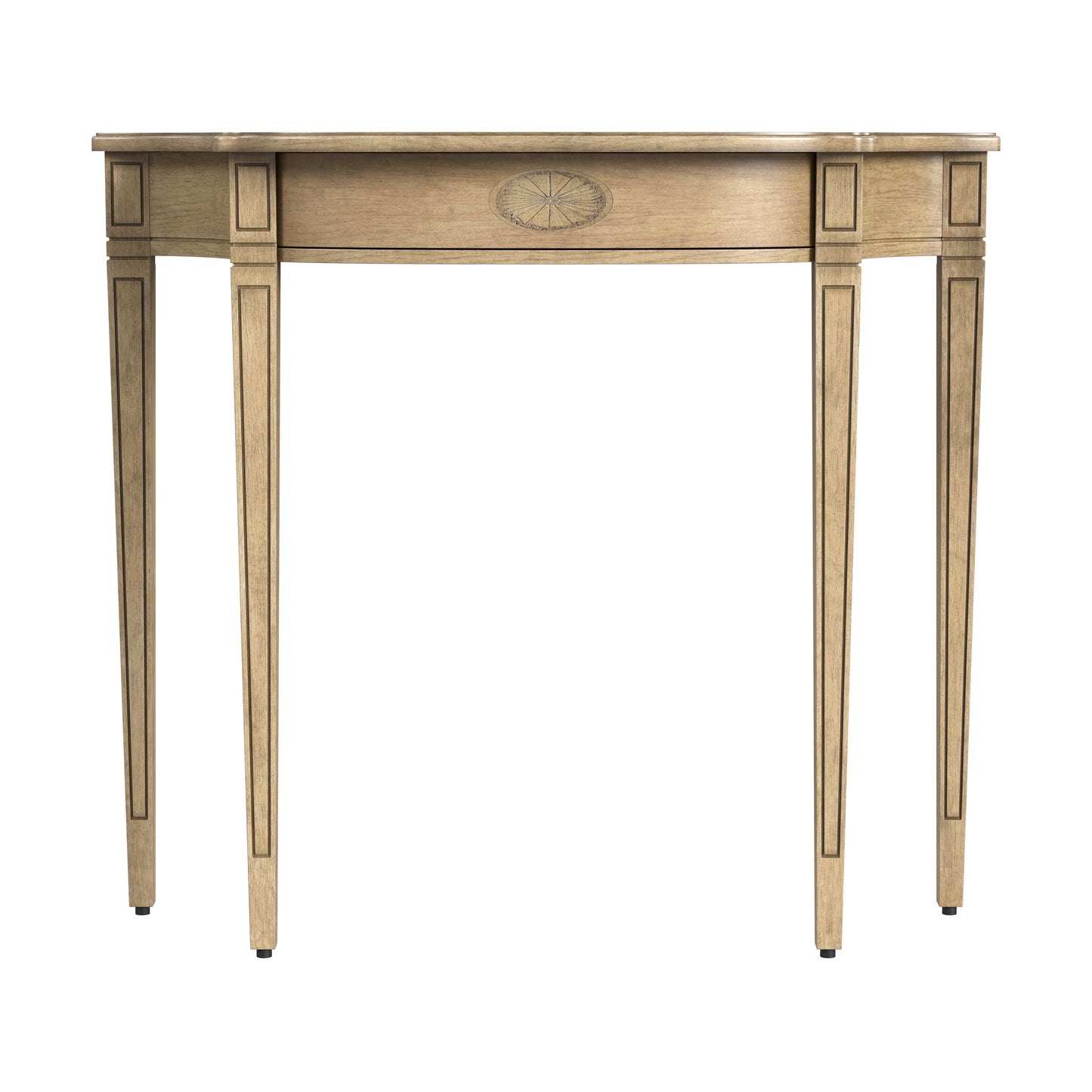Butler Specialty Company Chester 36 in. W Demilune Wood Console Table, Beige