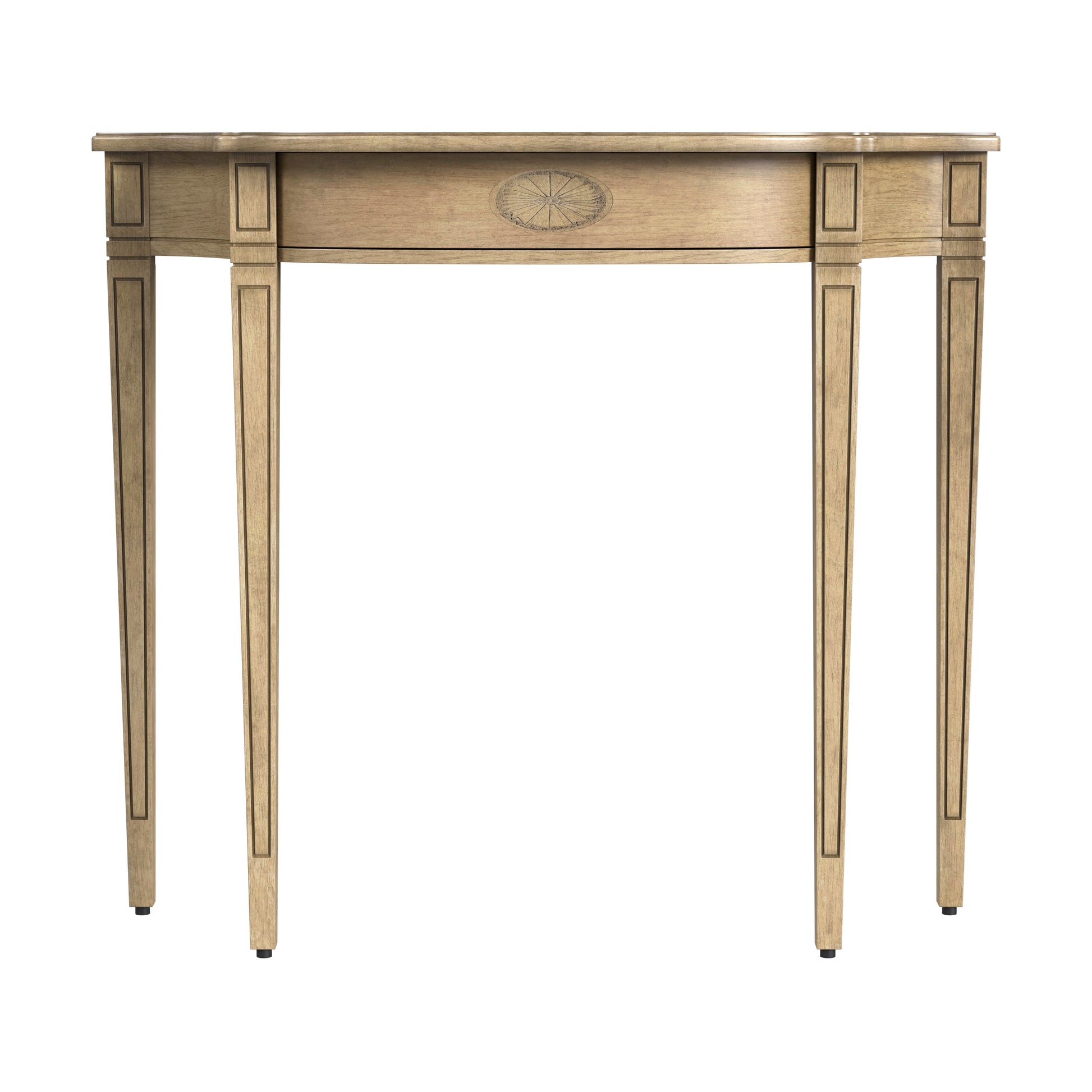 Butler Specialty Company Chester 36 in. W Demilune Wood Console Table, Beige
