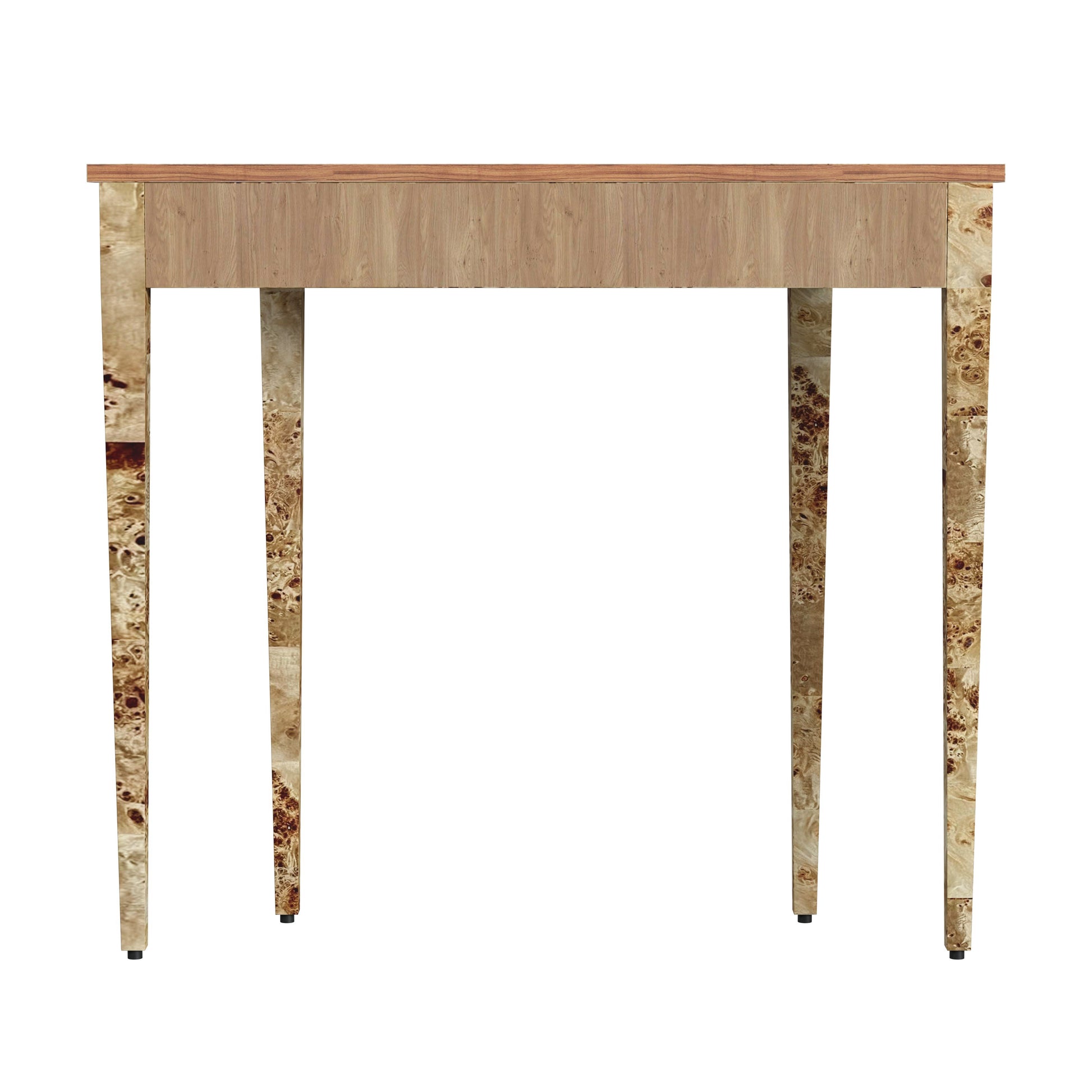 Butler Specialty Company Chester 36 in. W Demilune Burl Wood Console Table, Light Brown