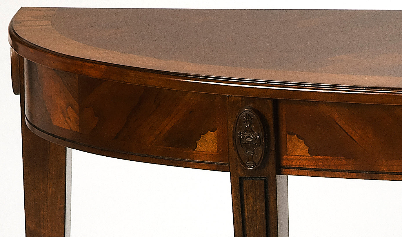 Butler Specialty Company Astor 54"W Demilune Console Table, Dark Brown