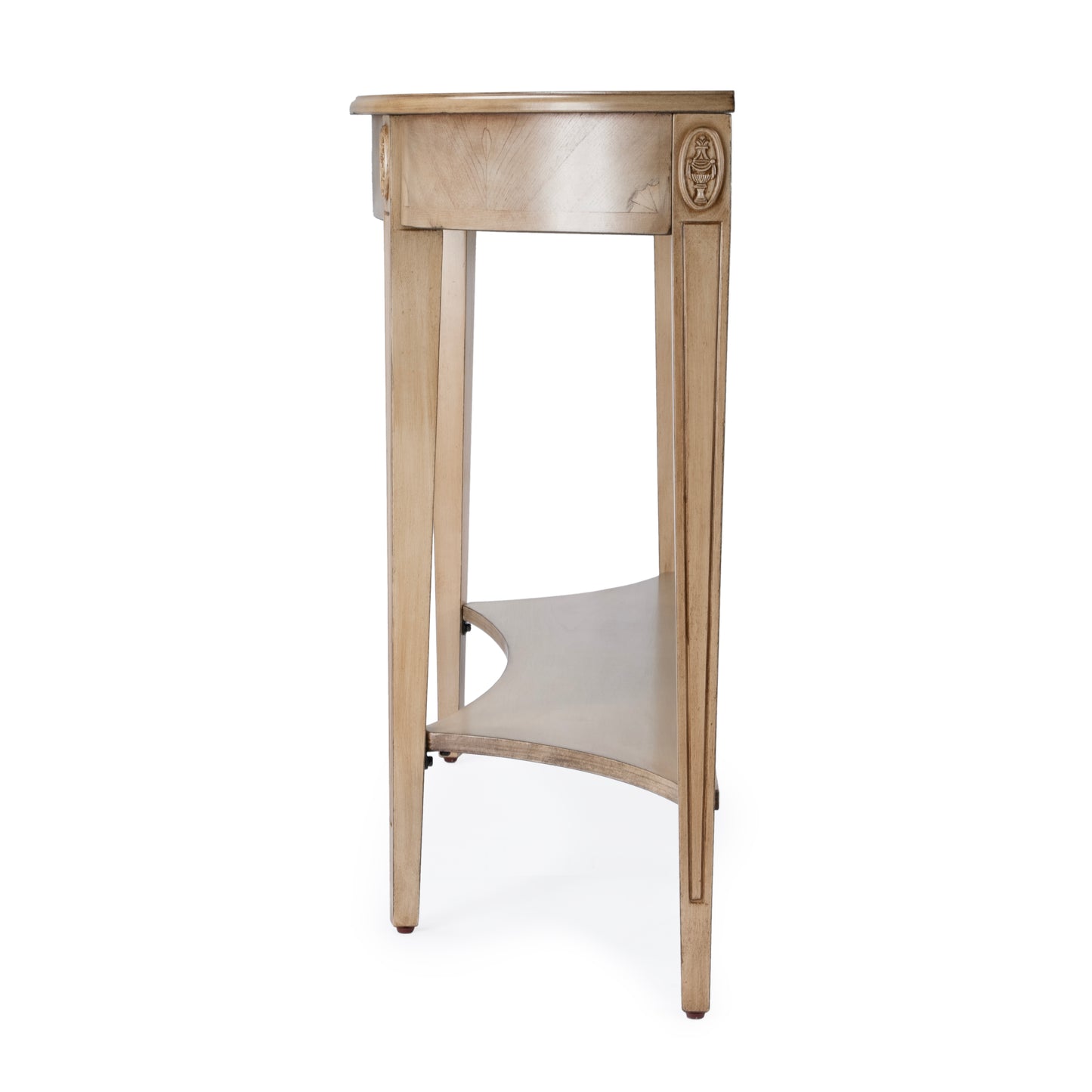 Butler Specialty Company Astor 54"W Demilune Console Table, Tan/Beige