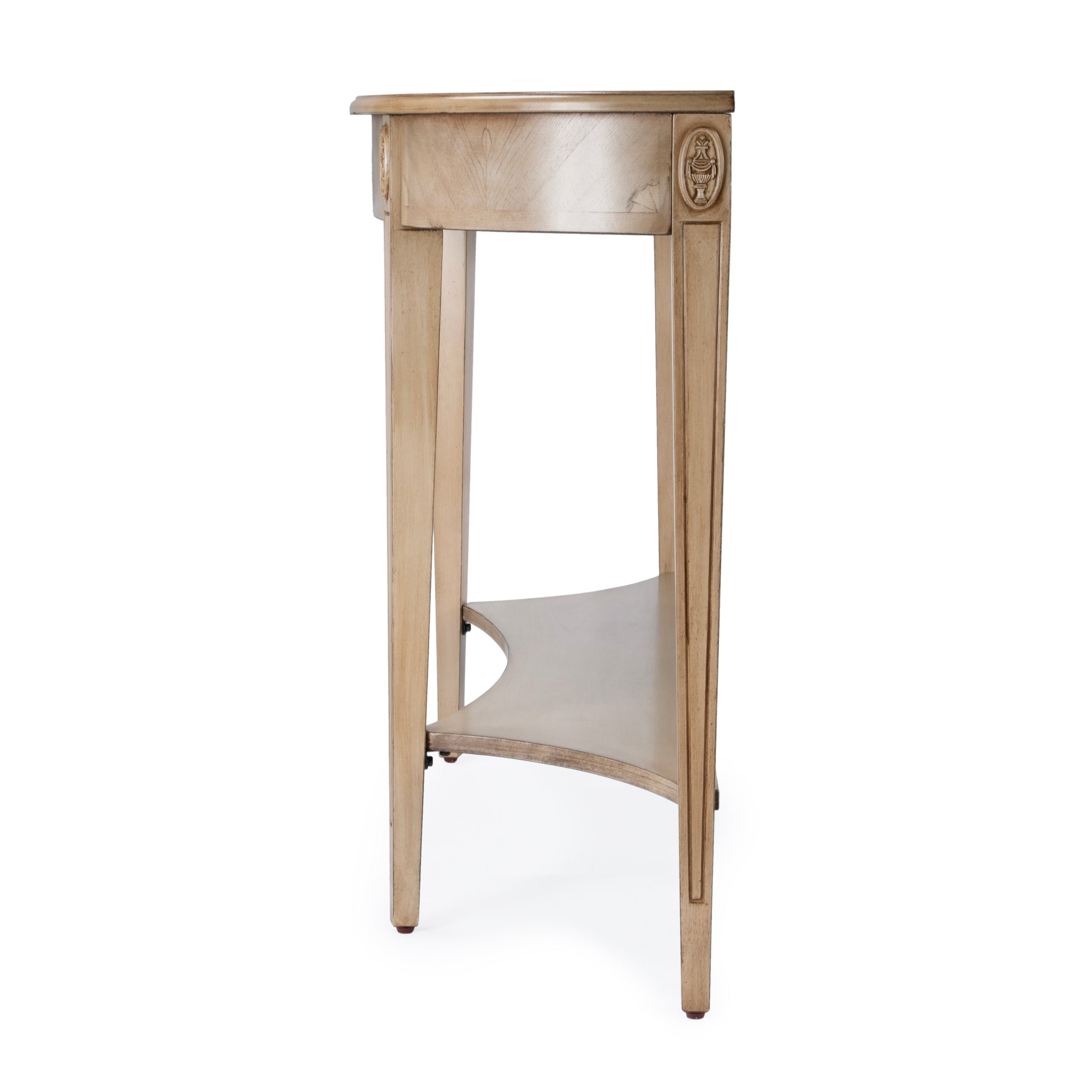 Butler Specialty Company Astor 54"W Demilune Console Table, Tan/Beige