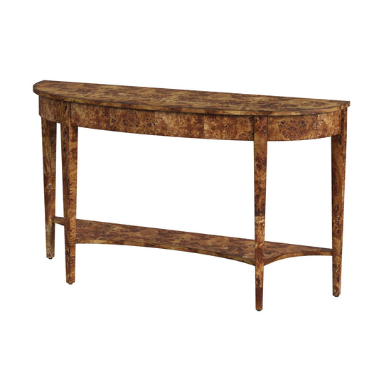 Butler Specialty Company Astor 54"W Demilune Console Table, Light Brown
