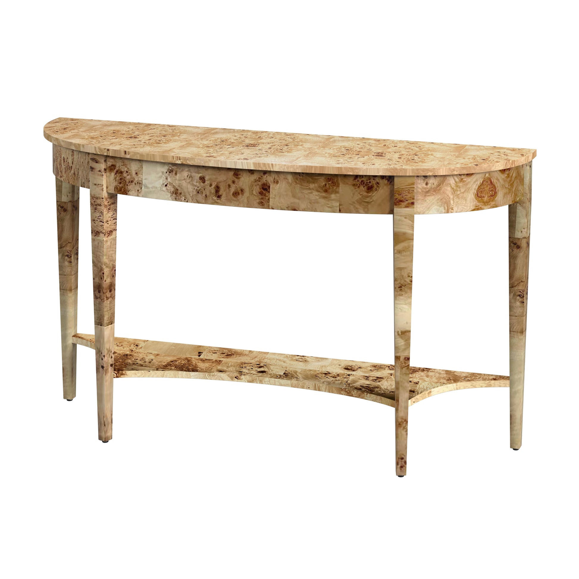 Butler Specialty Company Astor 54"W Demilune Console Table, Light Brown