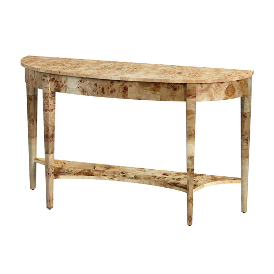 Butler Specialty Company Astor 54"W Demilune Console Table, Light Brown