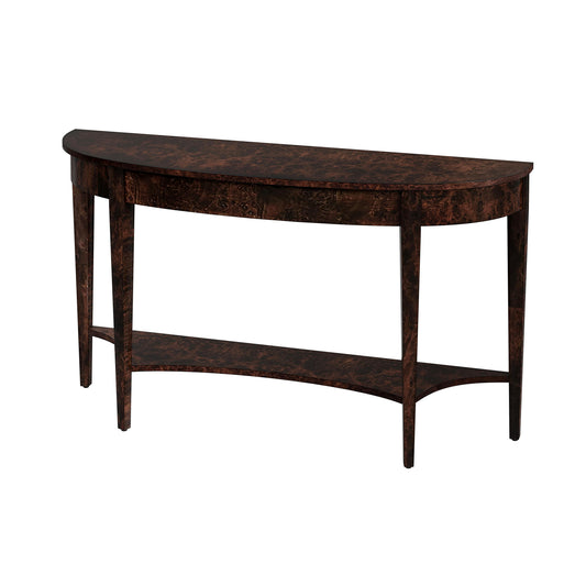 Butler Specialty Company Astor 54"W Demilune Console Table, Dark Brown