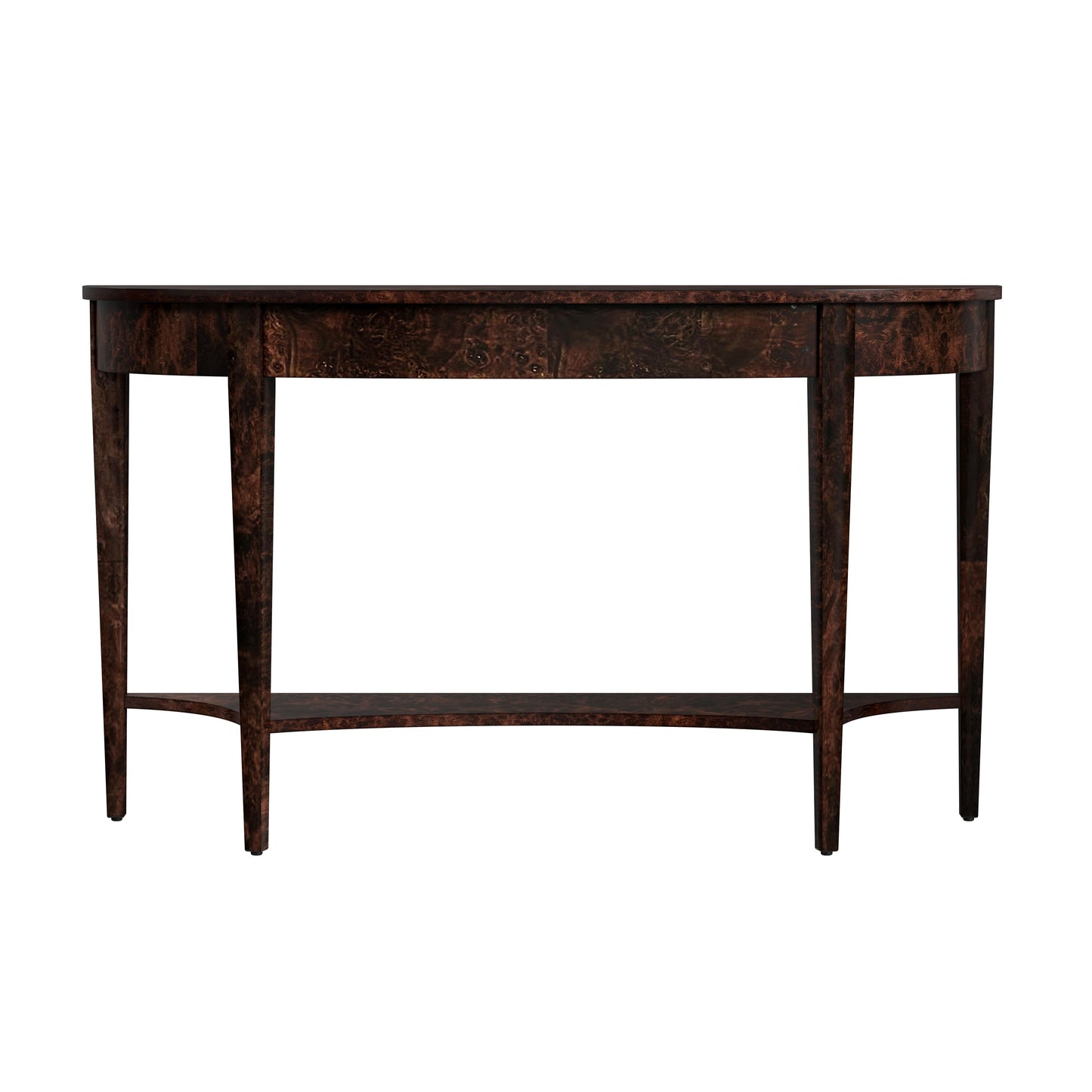 Butler Specialty Company Astor 54"W Demilune Console Table, Dark Brown