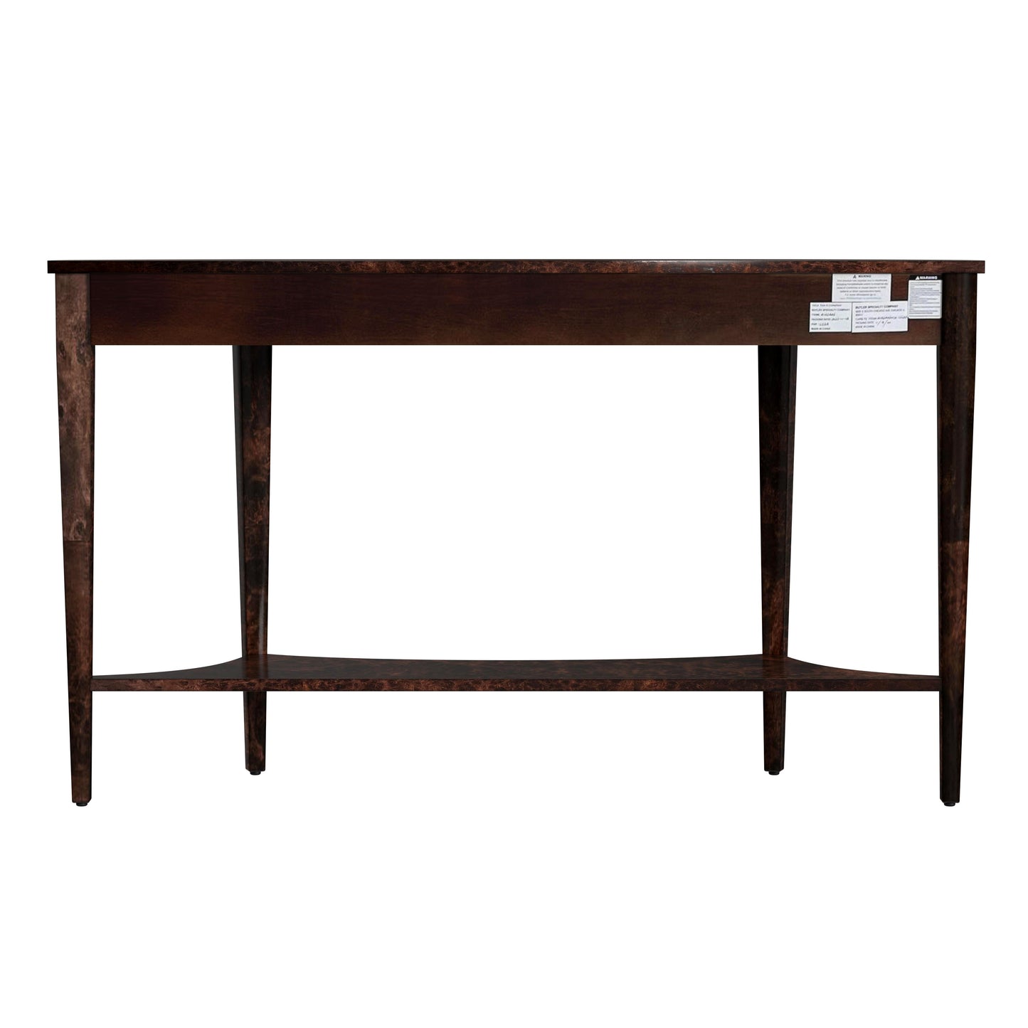 Butler Specialty Company Astor 54"W Demilune Console Table, Dark Brown