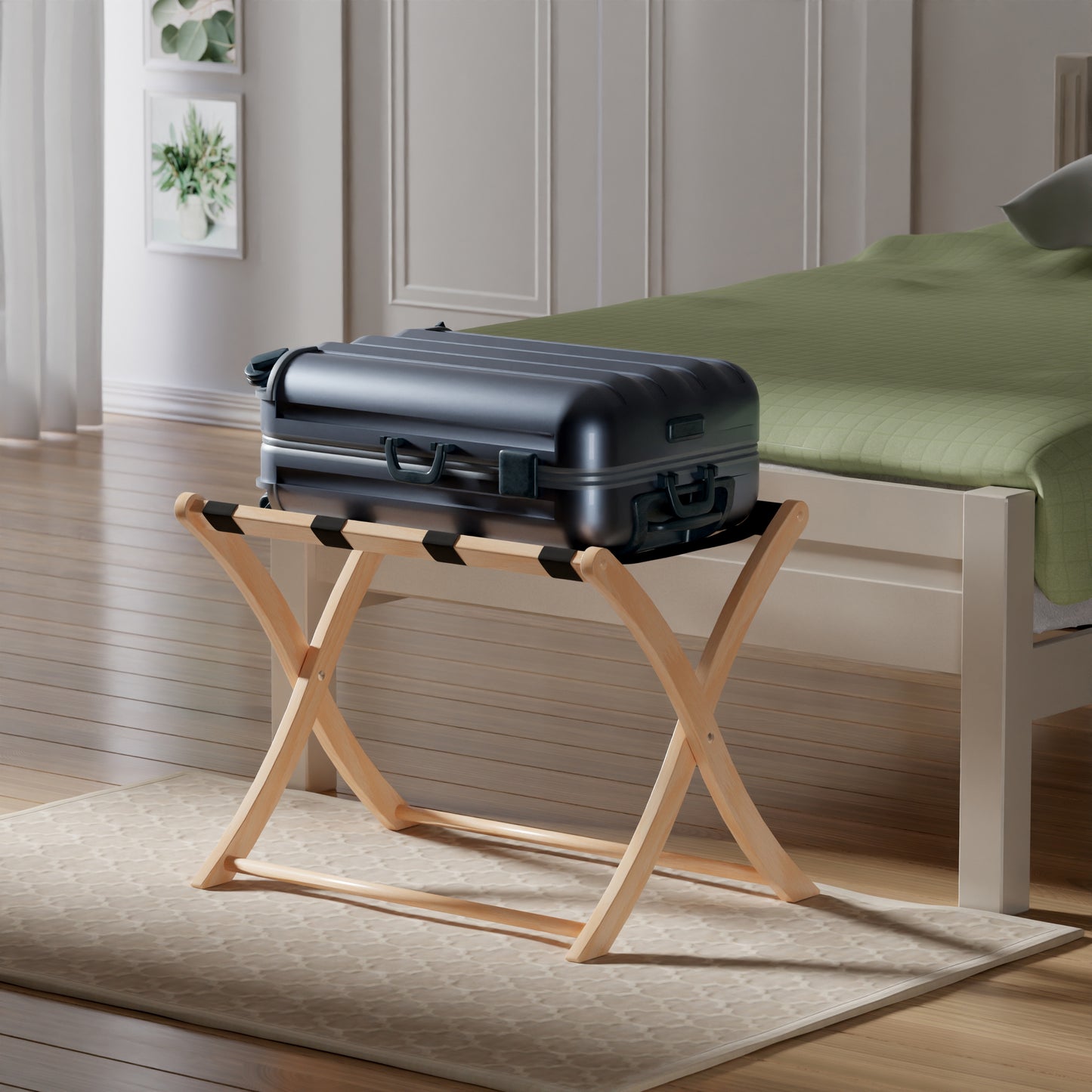 Scarlett Luggage Rack, Natural