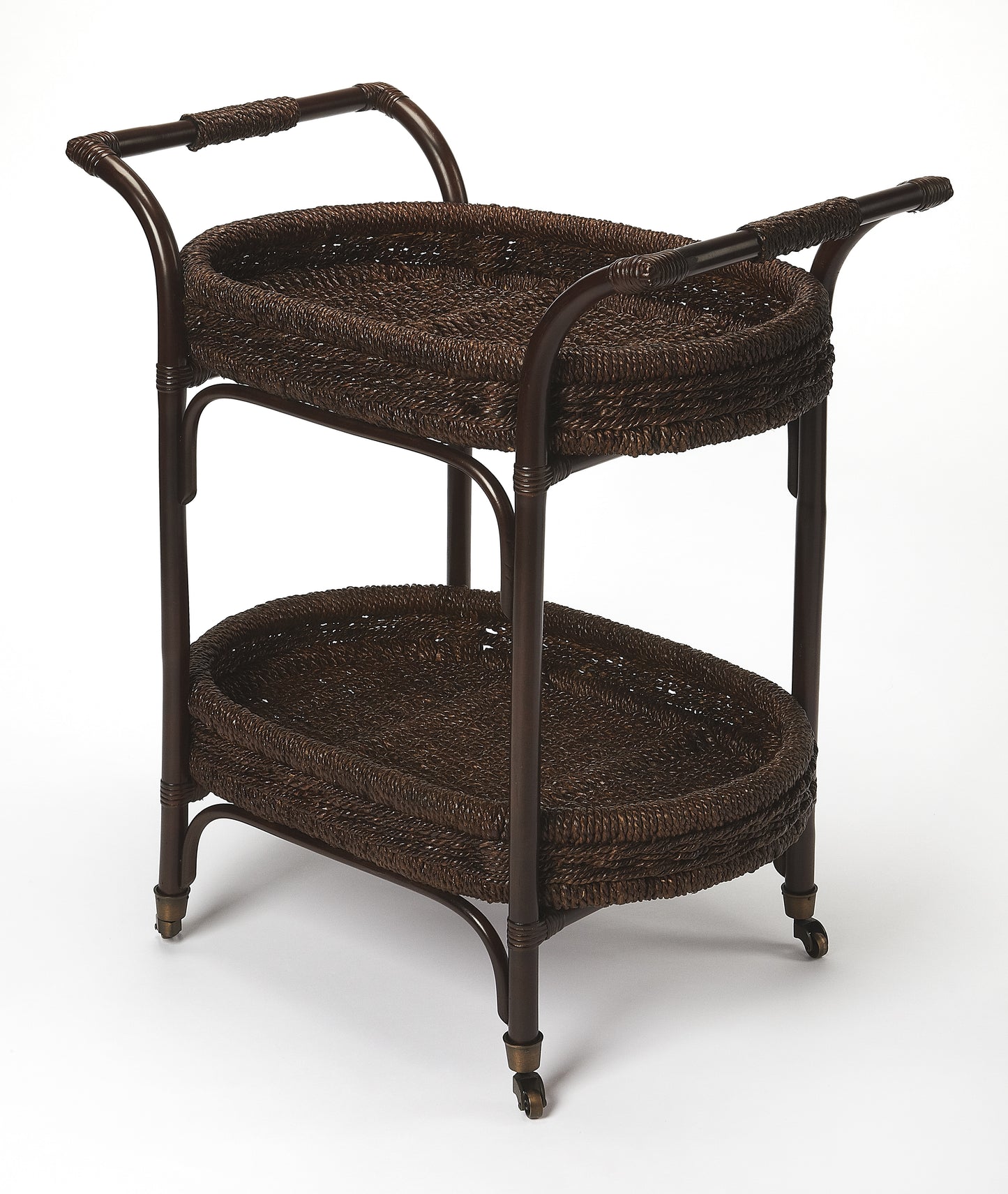 Fiji Rattan Bar Cart in Medium Brown 4230035