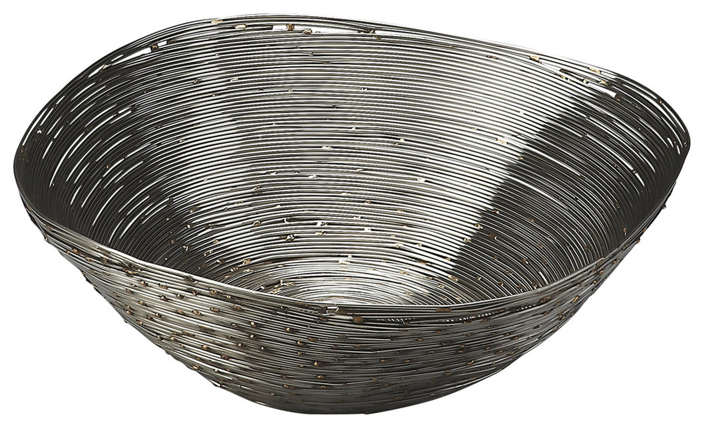 Live Wire Metal Decorative Bowl in Silver 4253016