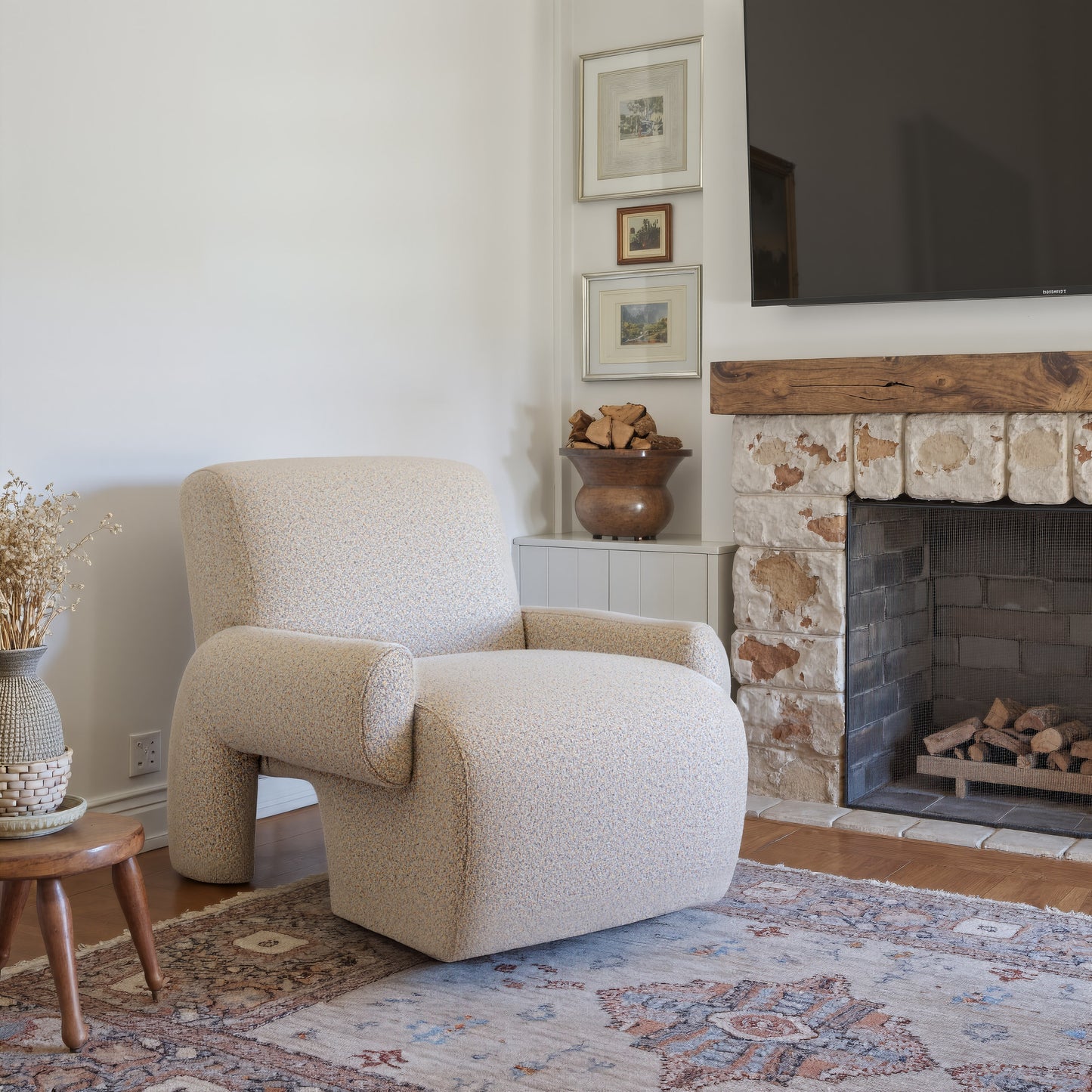 Rura Accent Chair Heathered Beige - 8