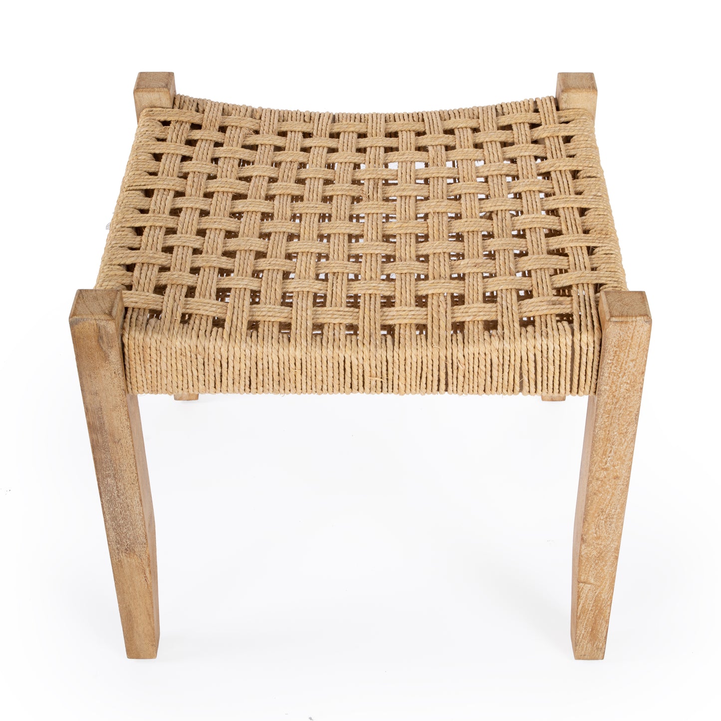 Garner Woven Jute Accent Stool in Natural 4269312