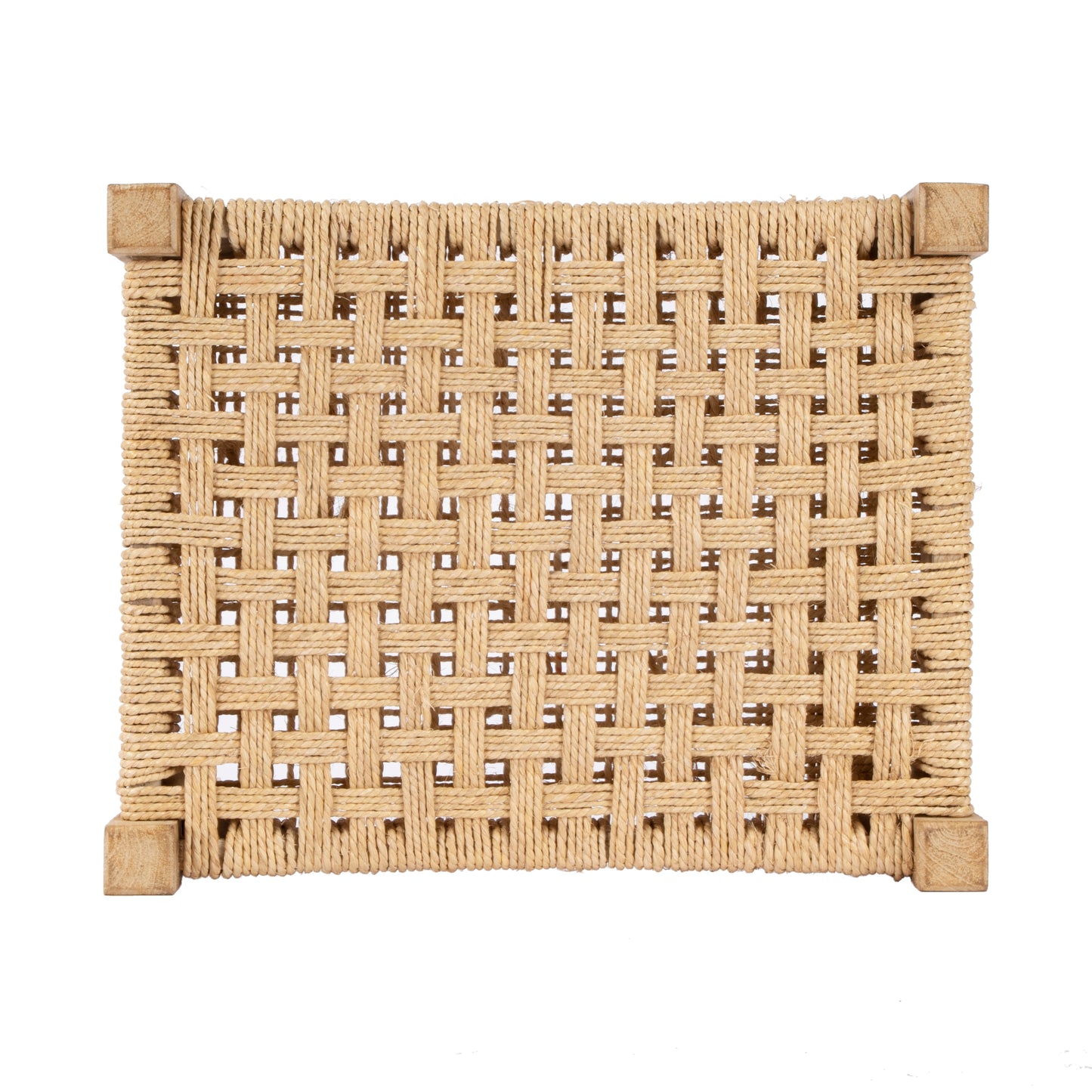 Garner Woven Jute Accent Stool in Natural 4269312