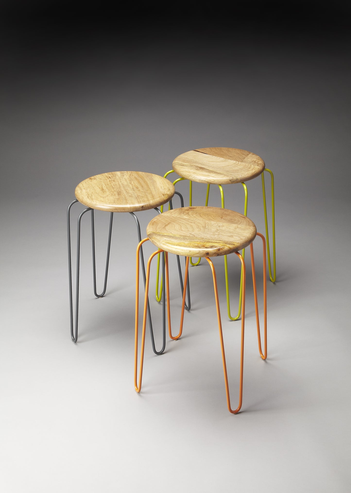 Easton Wood & Iron Stackable 19" Stools in Multi-Color 4270330