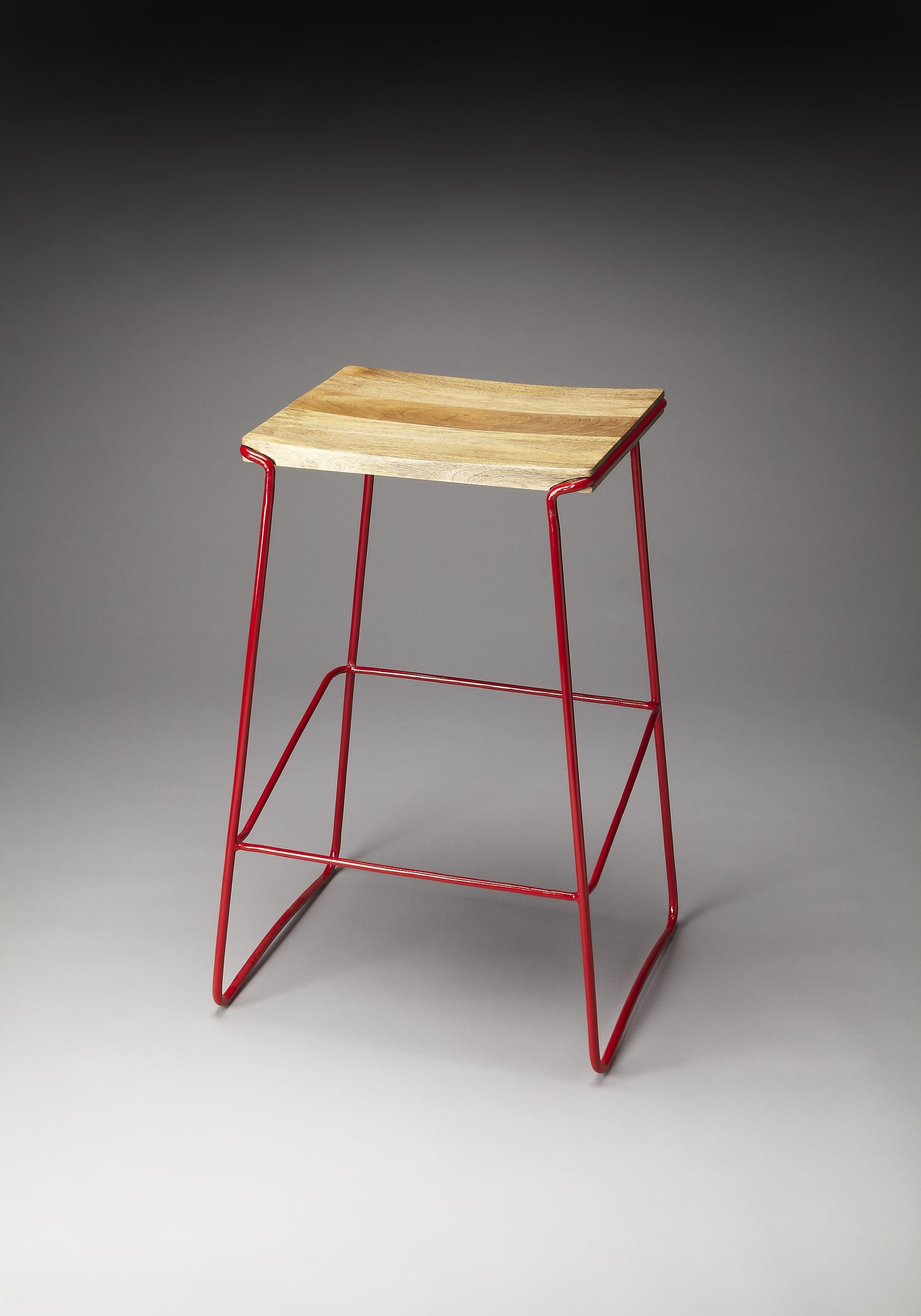 Parrish Wood & Metal 31" Bar Stool in Red 4271293
