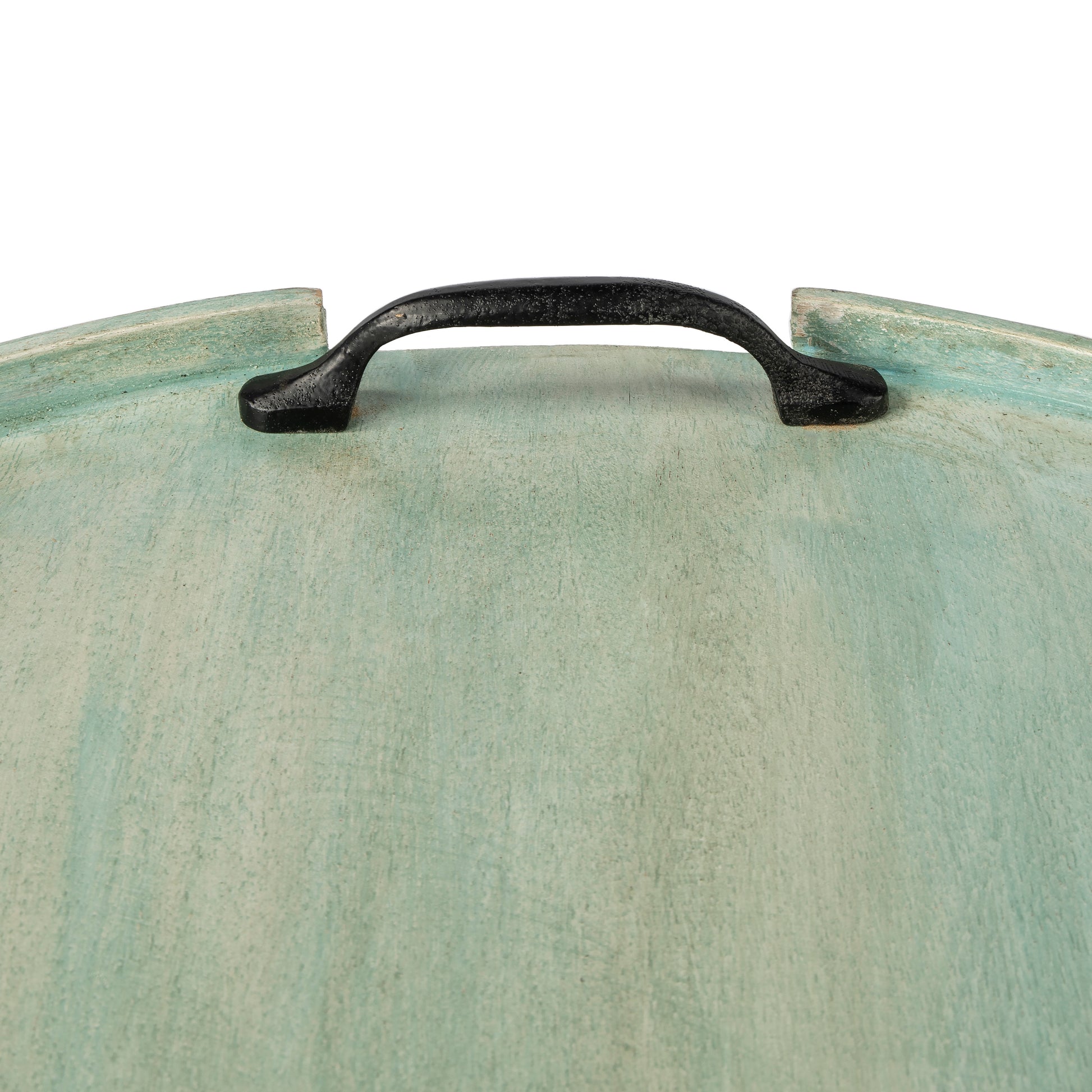 Butler Specialty Company Dubois 26.5 in. W Oval Solid Wood Serving Tray with Handles, Green