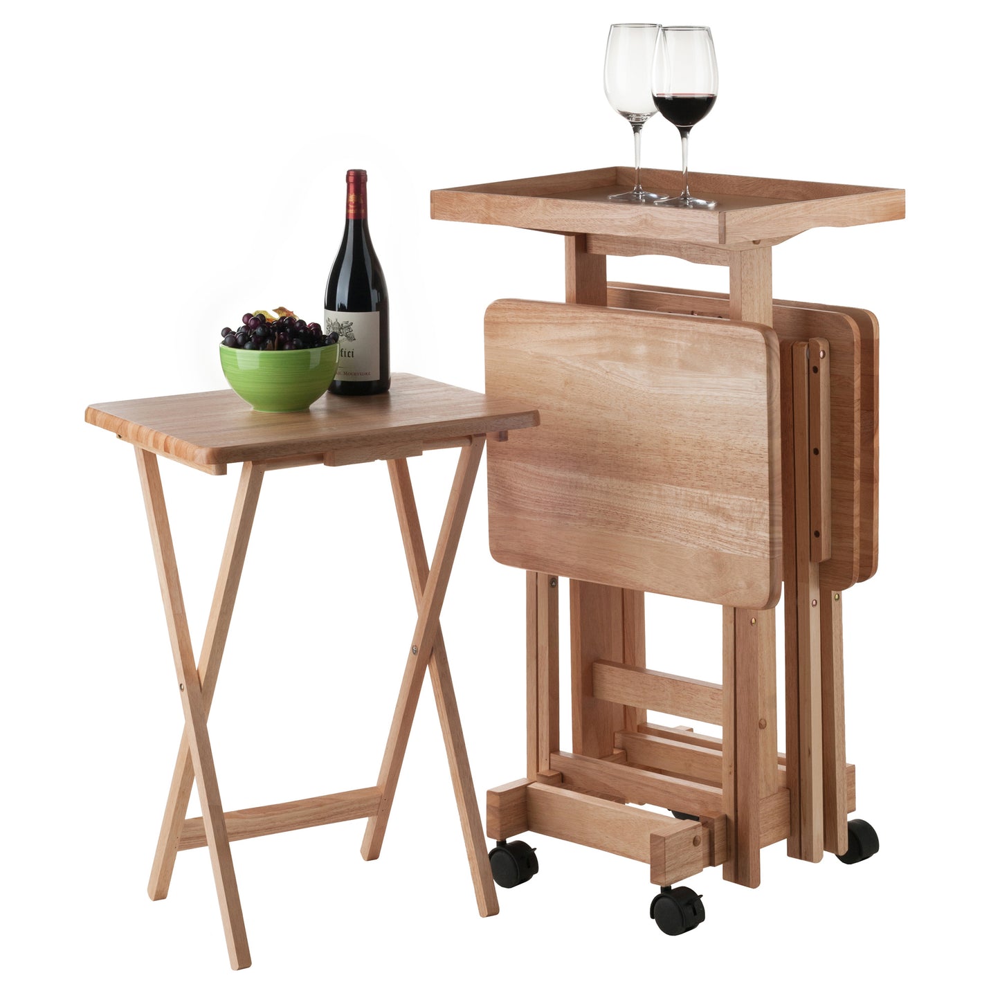 Isabelle 6-Pc Snack Table Set, Natural