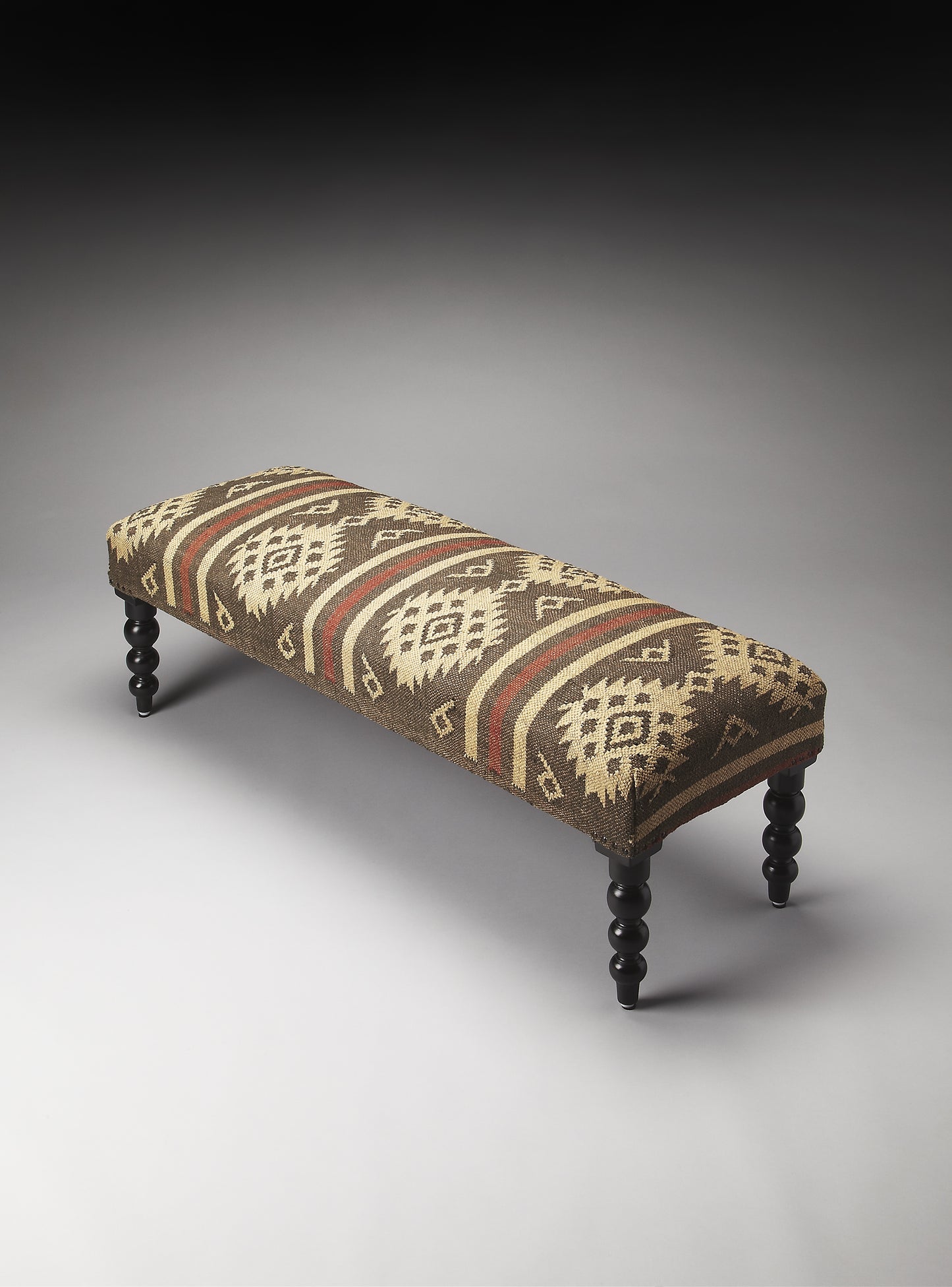 Butler Specialty Company Navajo 48 in. W Rectangular Jute Upholstered and Wood Bench, Assorted
