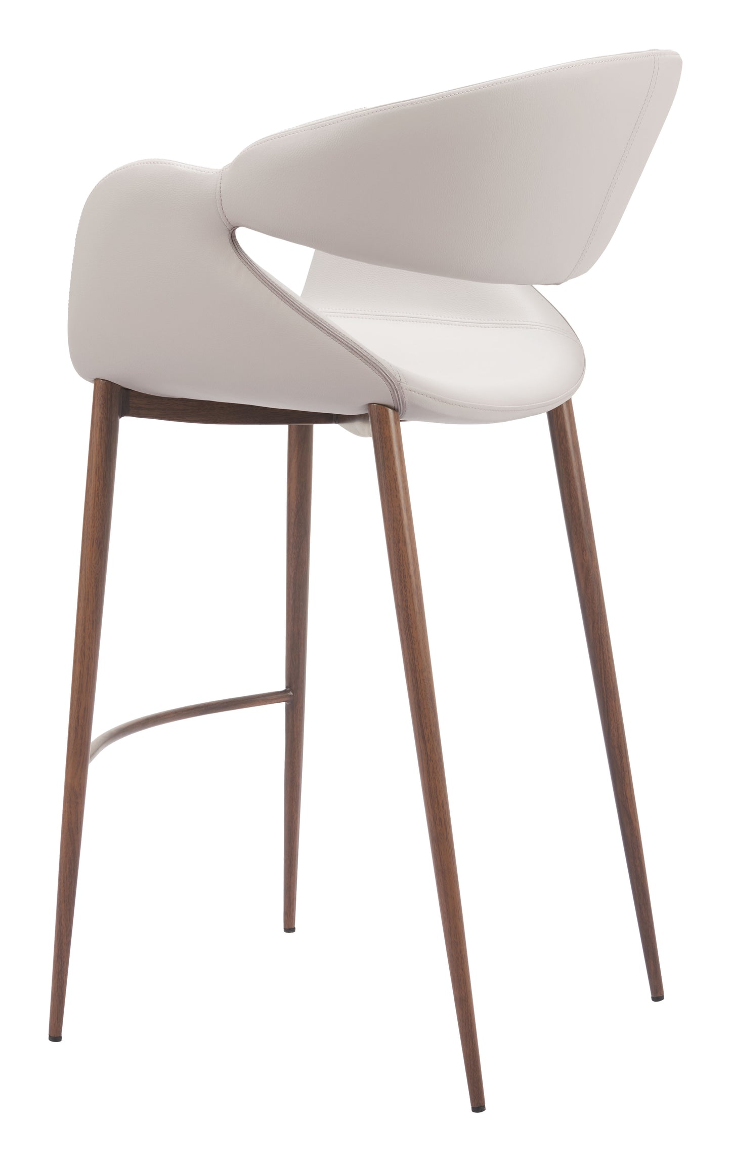 Limay Barstool Beige & Walnut - 5