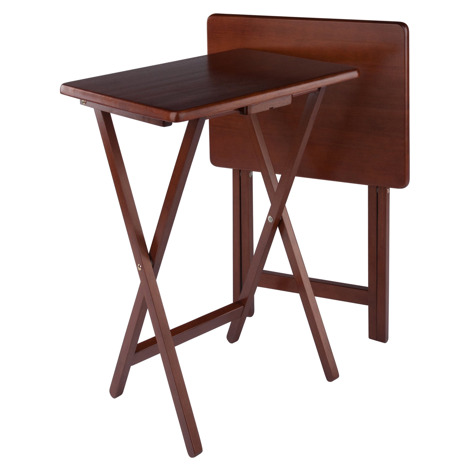 Alex 2-Pc Snack Tables, Walnut