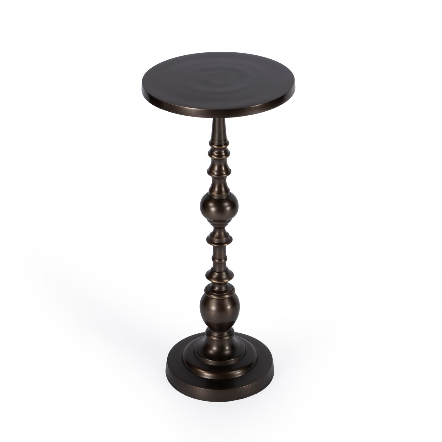 Butler Specialty Company Darien 10 in. W Round Pedestal Side Table, Bronze