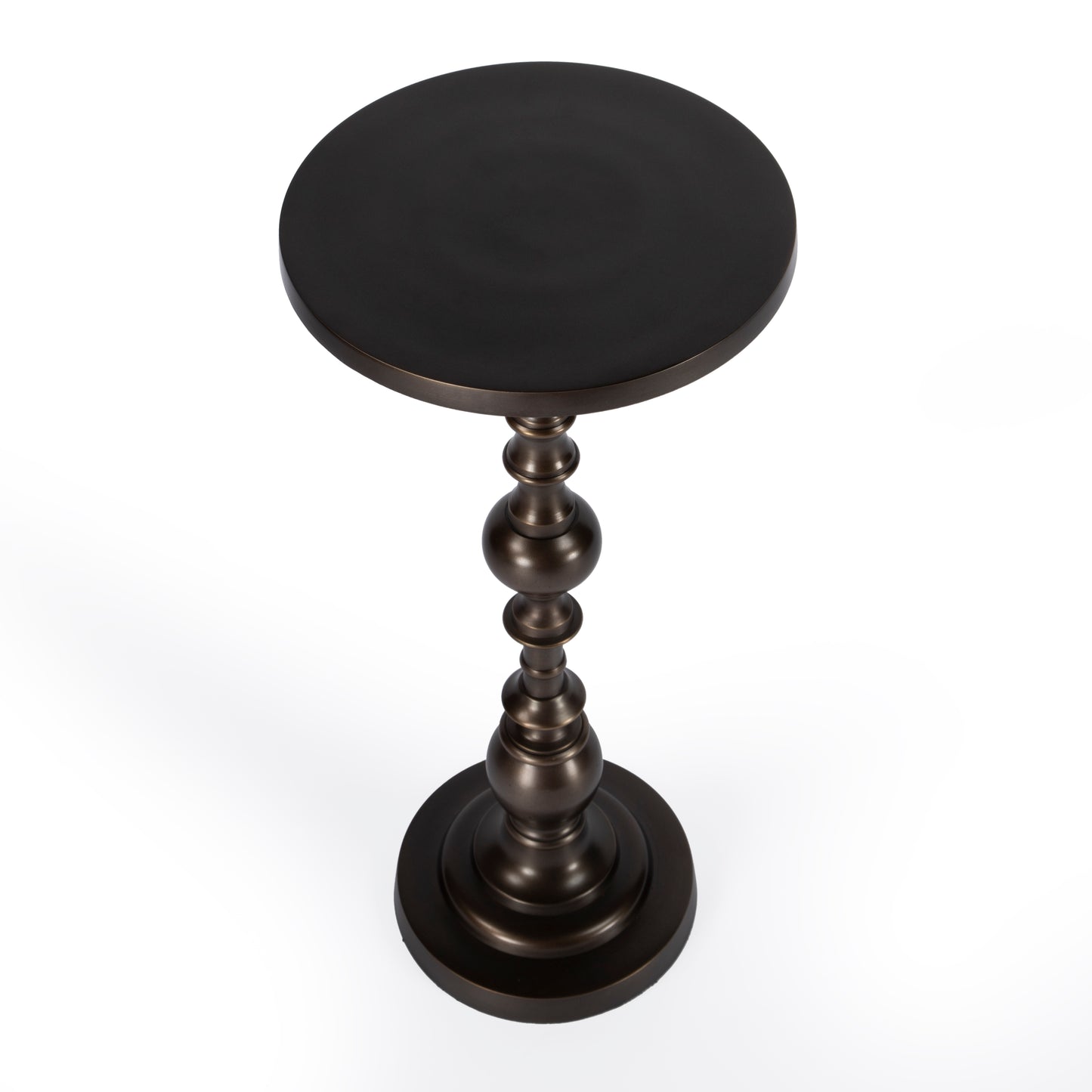 Butler Specialty Company Darien 10 in. W Round Pedestal Side Table, Bronze