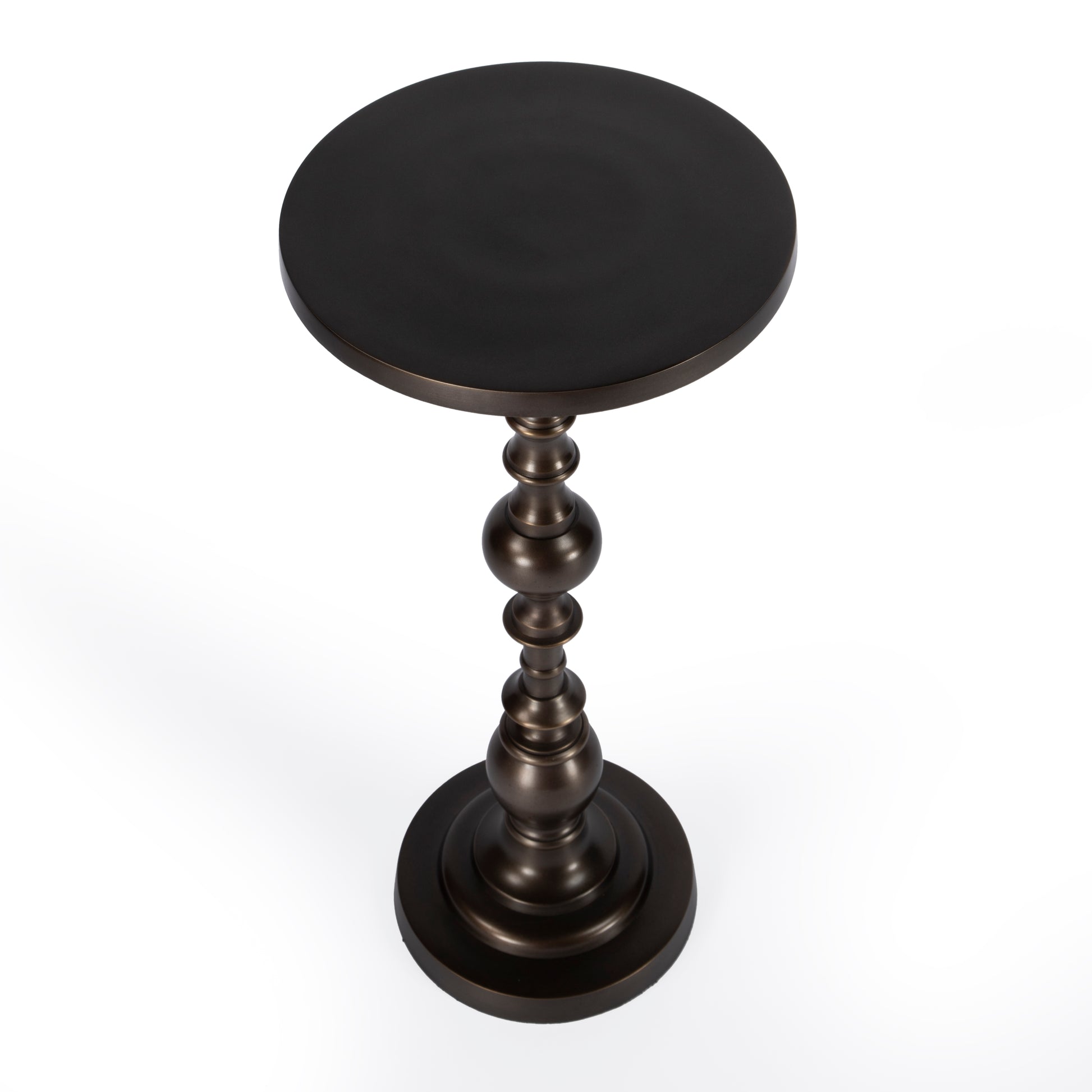 Butler Specialty Company Darien 10 in. W Round Pedestal Side Table, Bronze