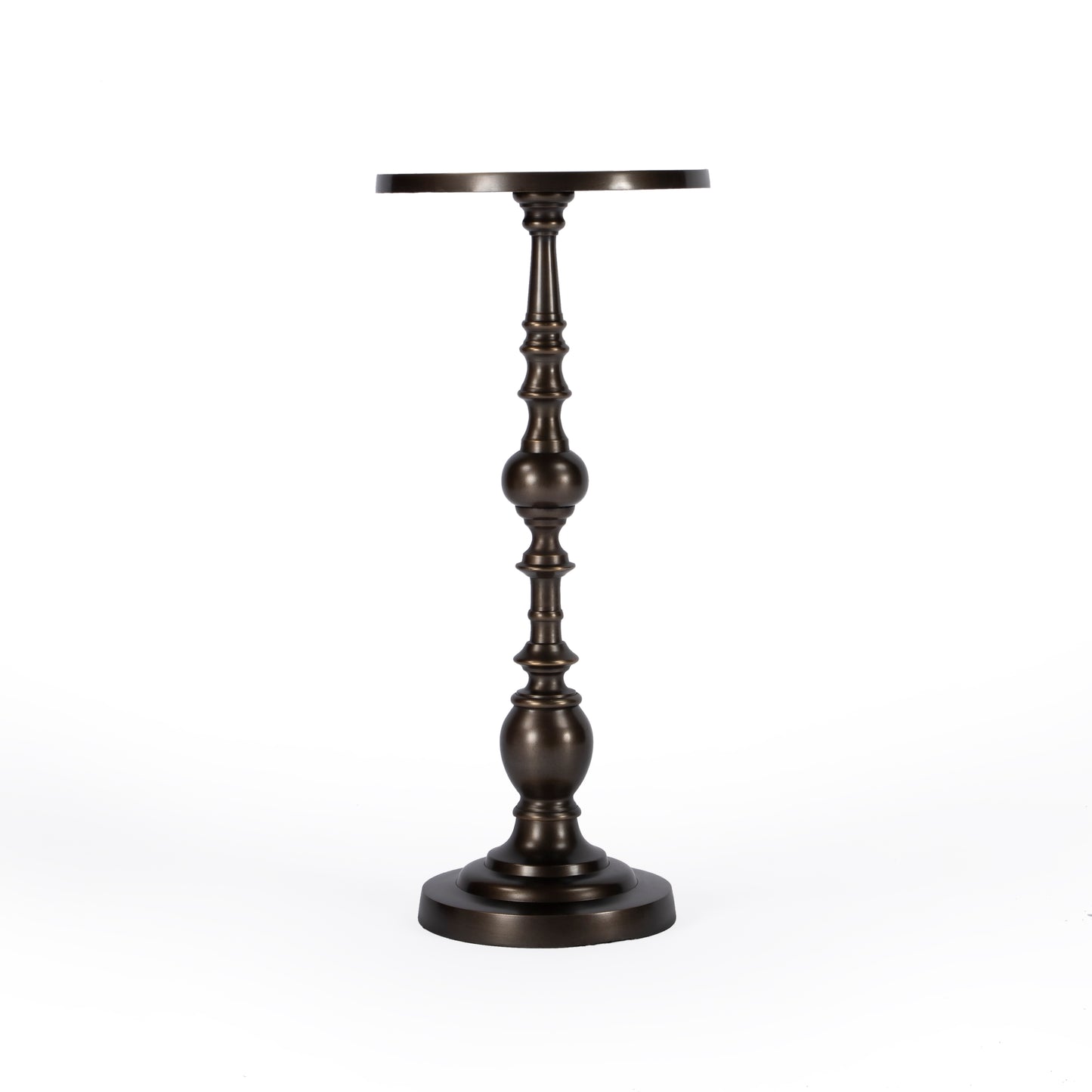 Butler Specialty Company Darien 10 in. W Round Pedestal Side Table, Bronze