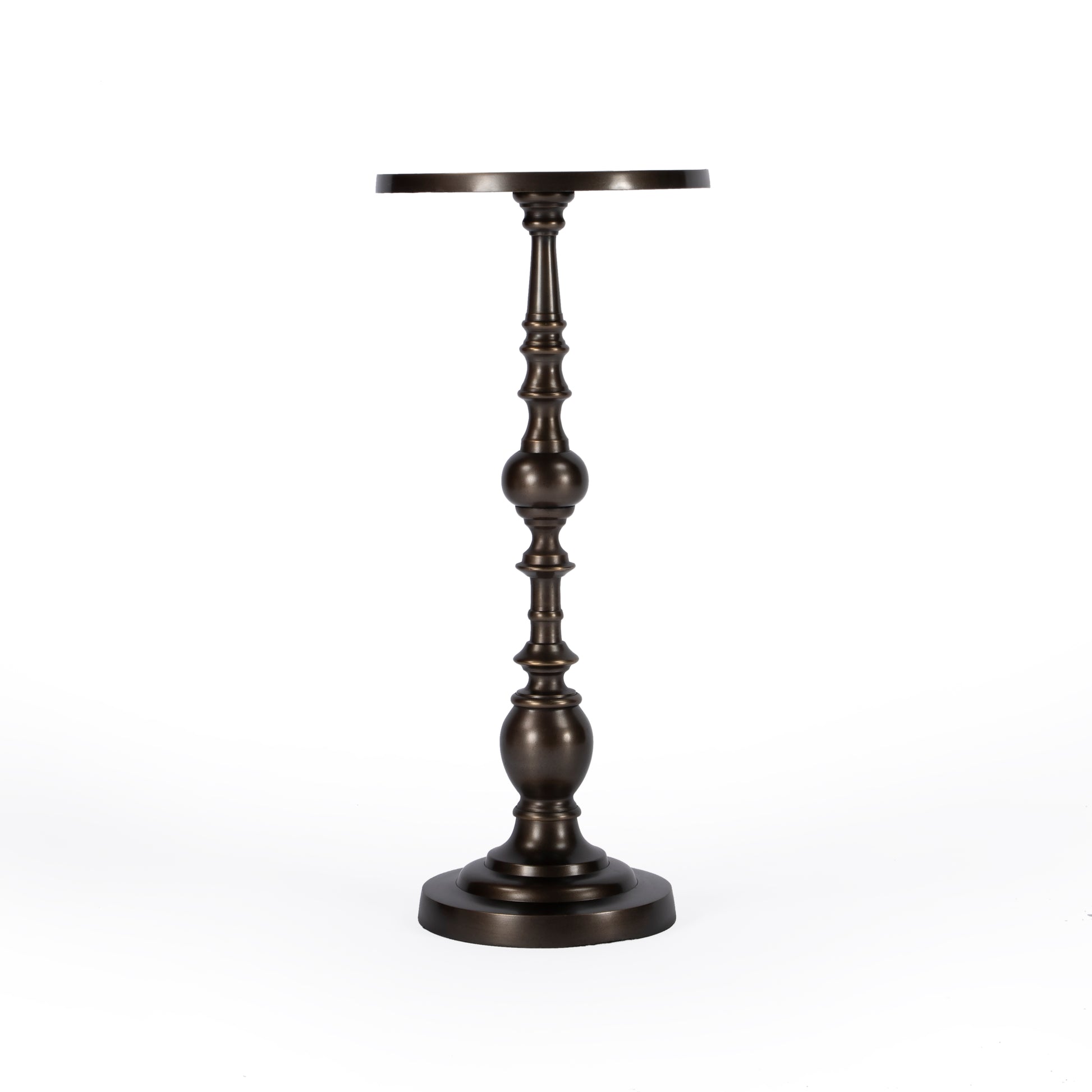 Butler Specialty Company Darien 10 in. W Round Pedestal Side Table, Bronze
