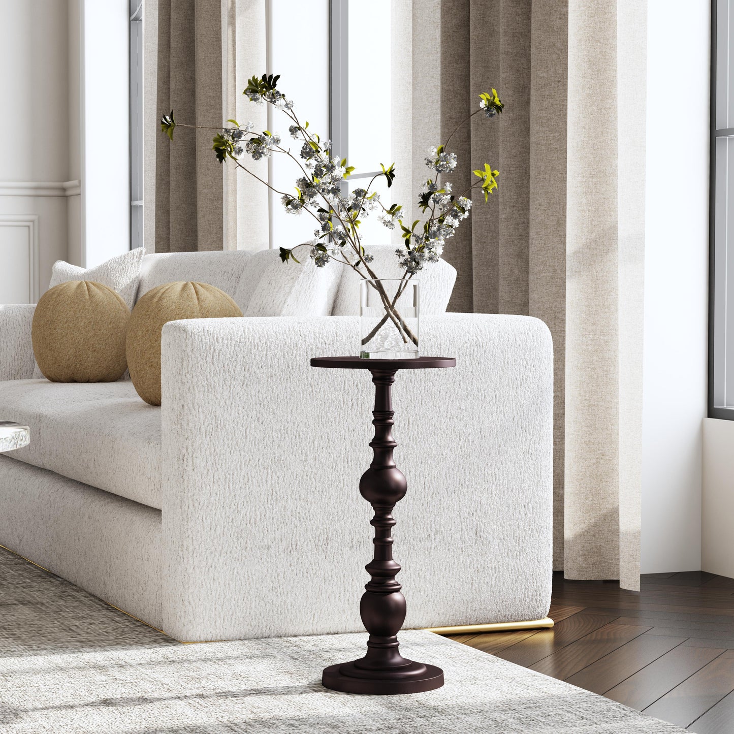 Butler Specialty Company Darien 10 in. W Round Pedestal Side Table, Bronze