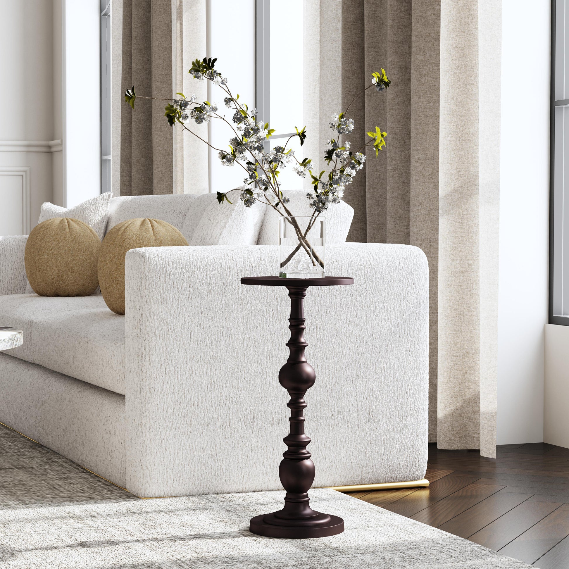 Butler Specialty Company Darien 10 in. W Round Pedestal Side Table, Bronze