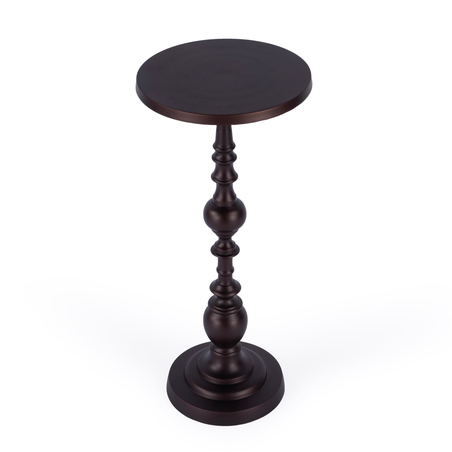 Butler Specialty Company Darien Outdoor Round Pedestal Side Table, Bronze