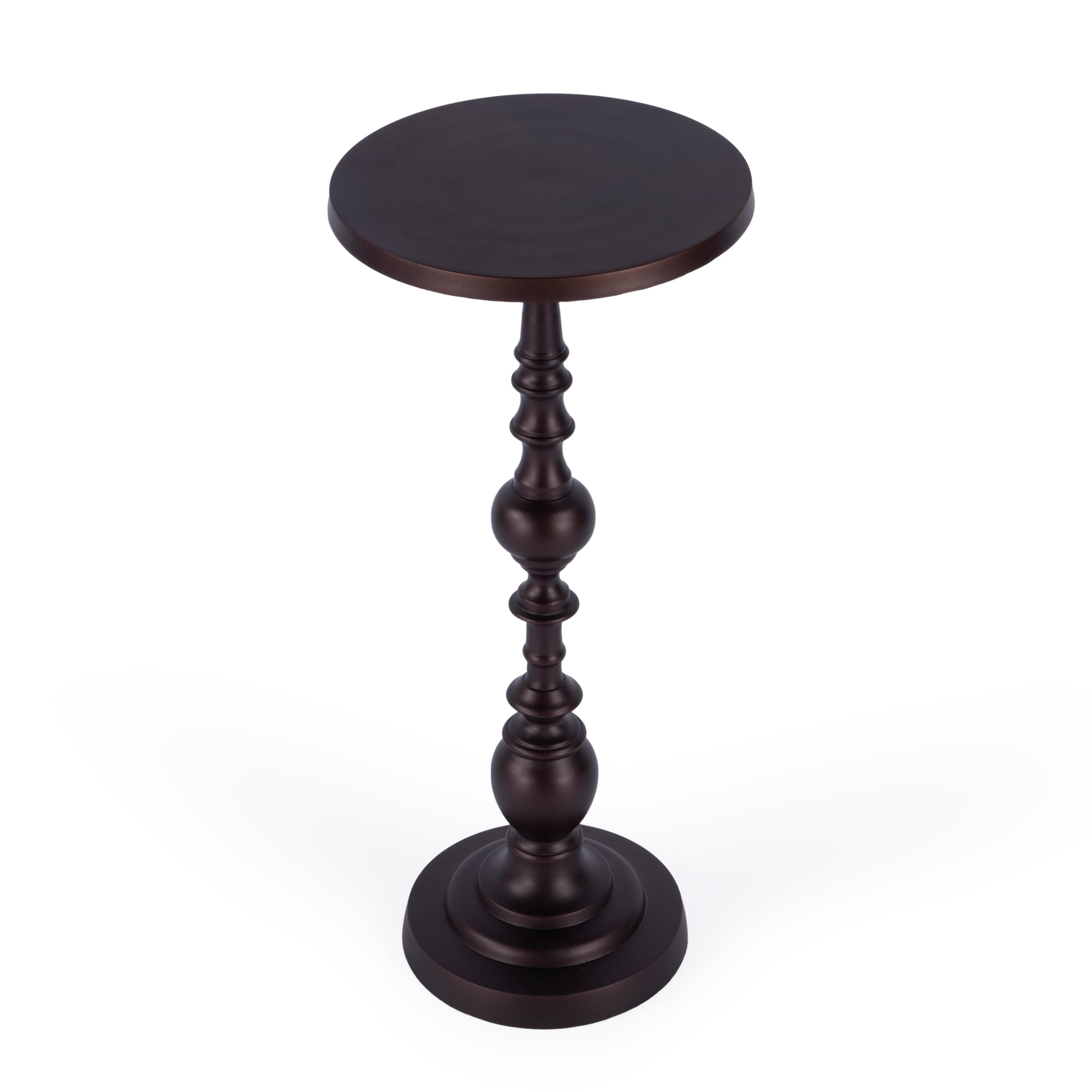 Butler Specialty Company Darien Outdoor Round Pedestal Side Table, Bronze