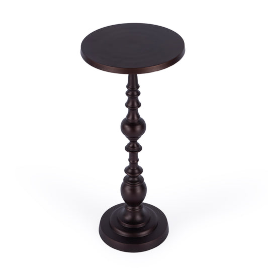 Butler Specialty Company Darien Outdoor Round Pedestal Side Table, Bronze