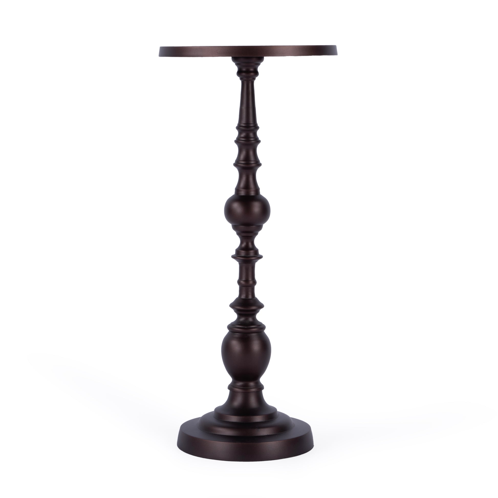 Butler Specialty Company Darien Outdoor Round Pedestal Side Table, Bronze