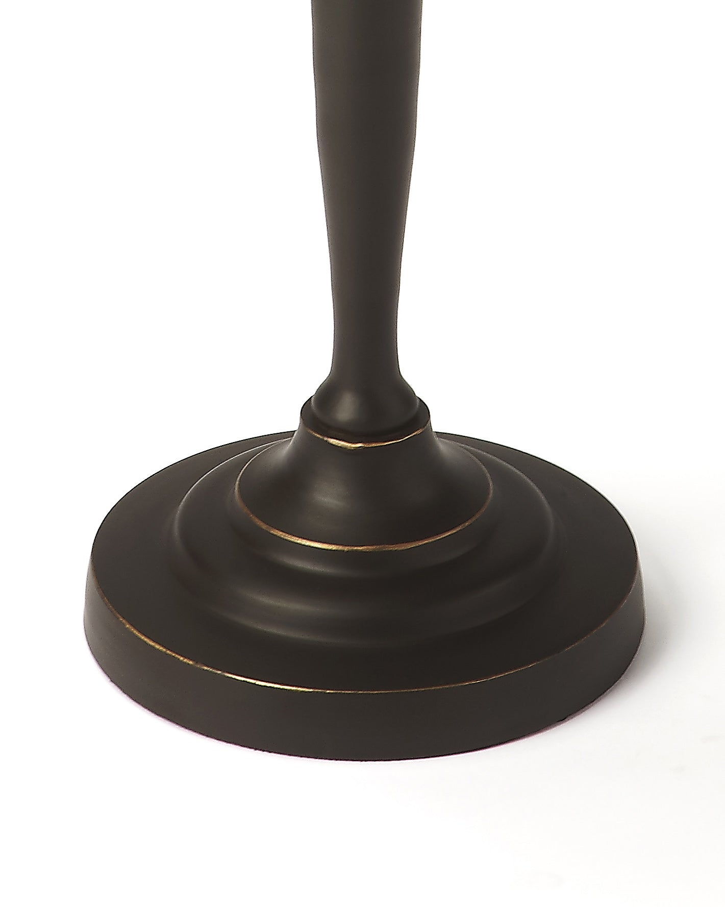 Butler Specialty Company Langford  Indoor 10 in. W Round Metal Pedestal Base Side Table, Black