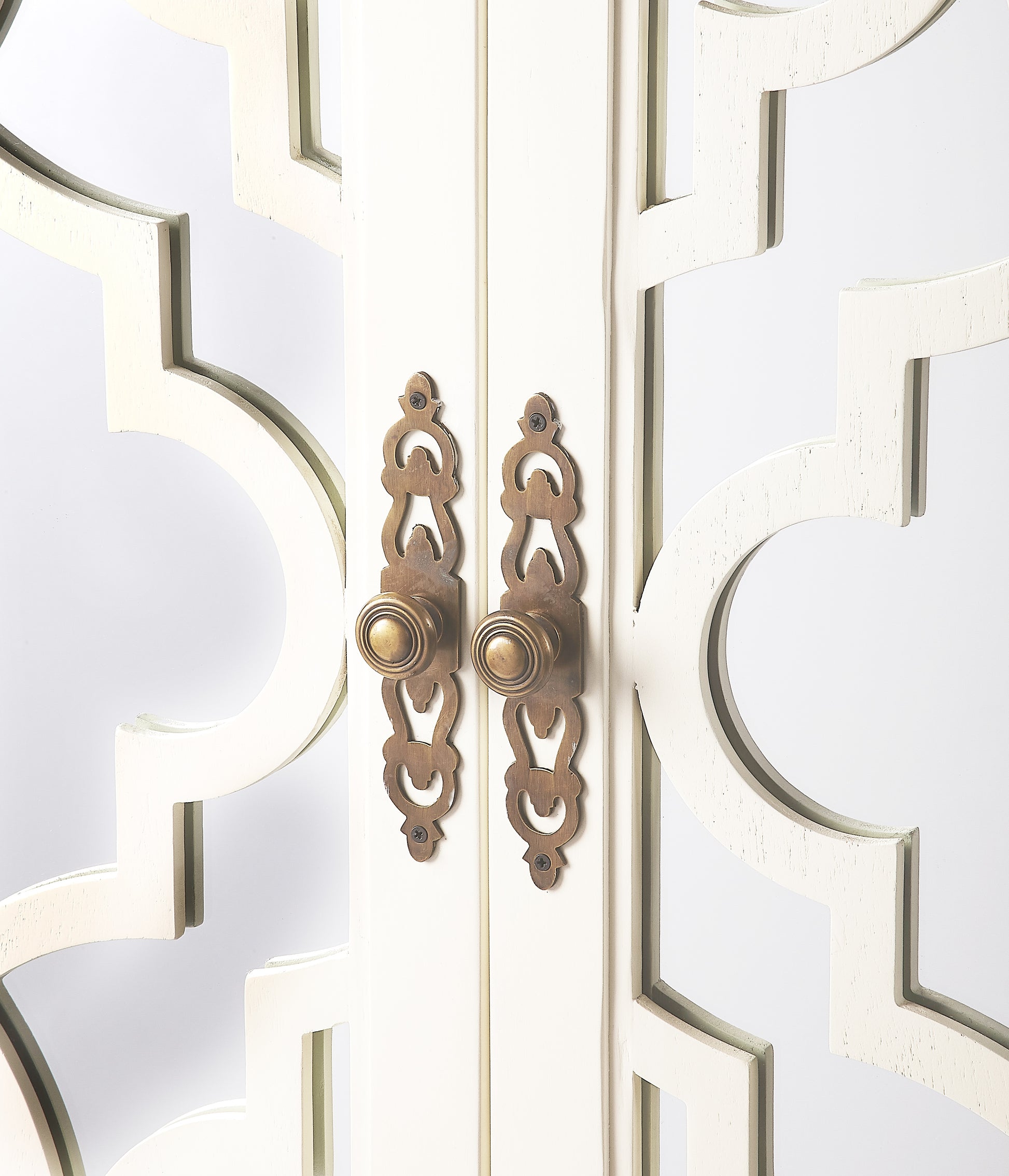 Butler Specialty Company Morjanna 36 in. W x 76.5 in. H Wood and Mirrored Door Tall Armoire, White