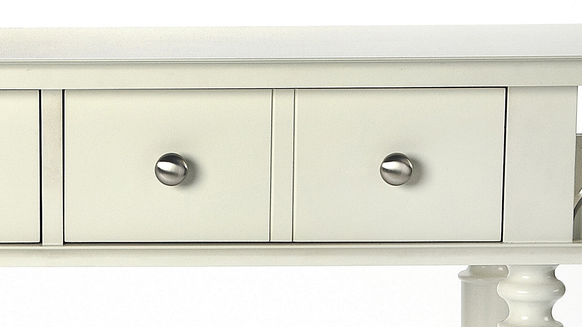Butler Specialty Company Talia 54 in. W Rectangular Wood 2 Drawer Console Table with Lower Open Shelf, White